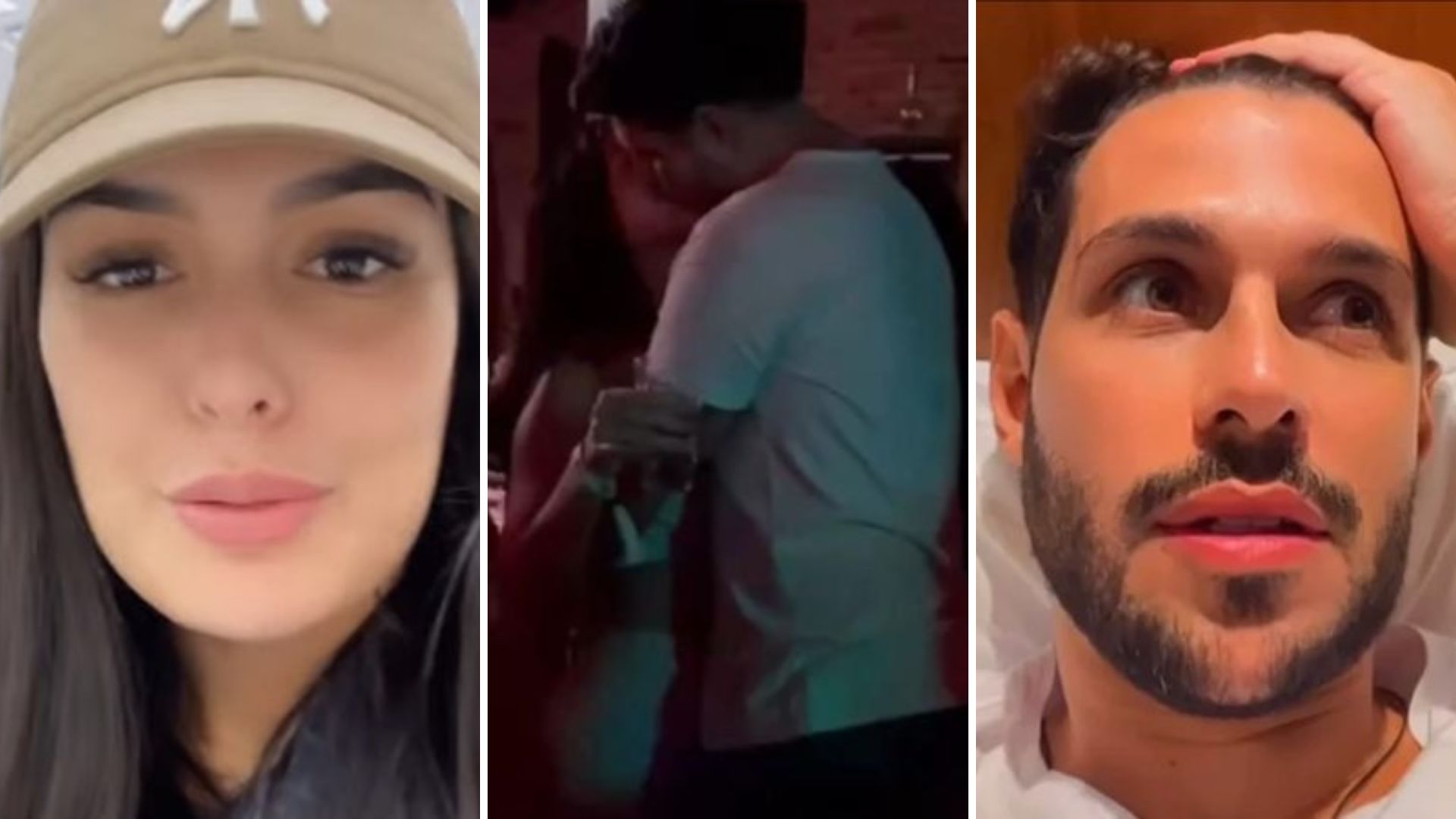 Após noite picante, ex-BBBs Larissa Santos e Rodrigo Mussi esfriam clima com briga