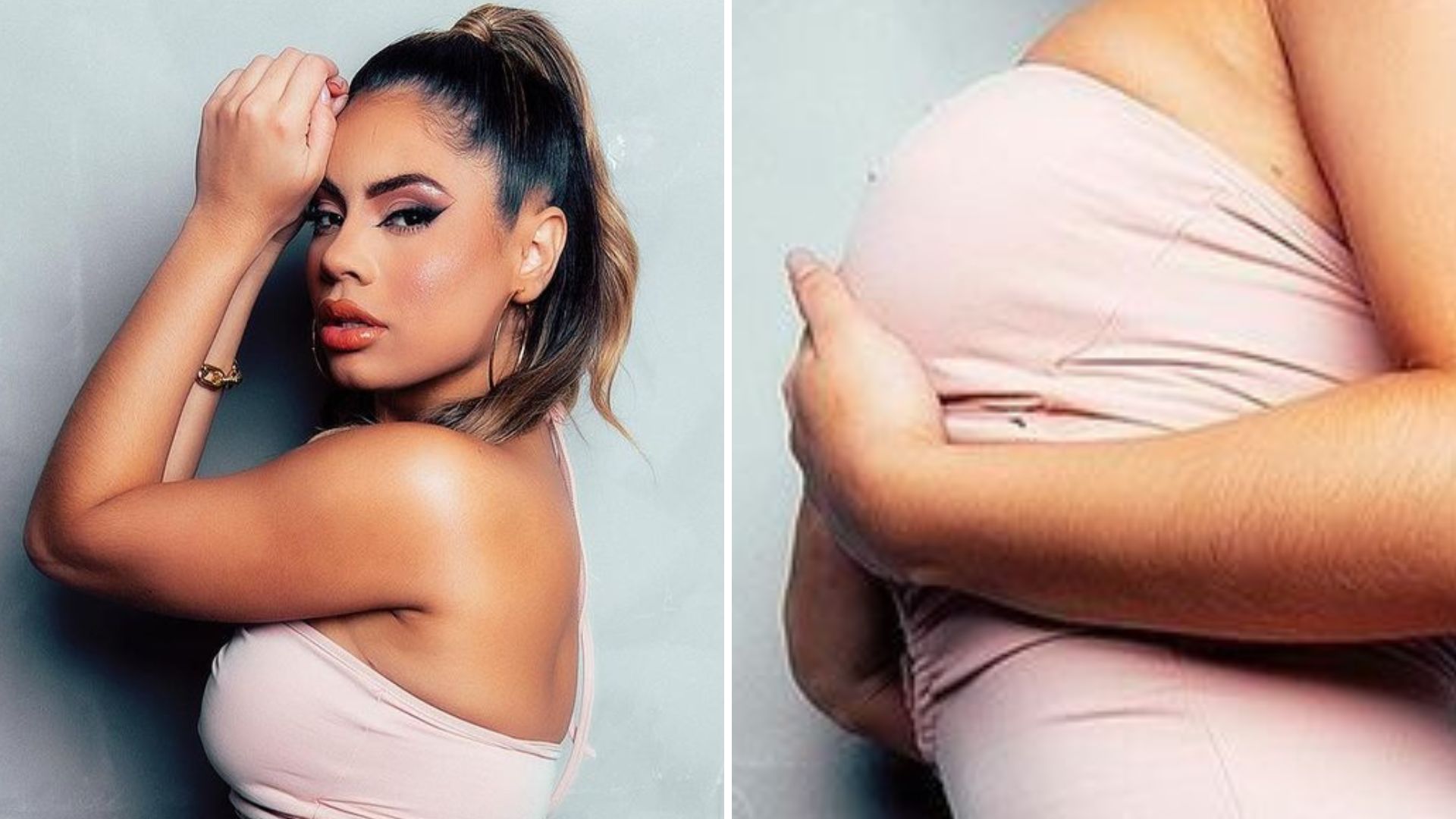 Lexa marca tudo em vestido a vácuo e agarra o decote: “Provocadora”