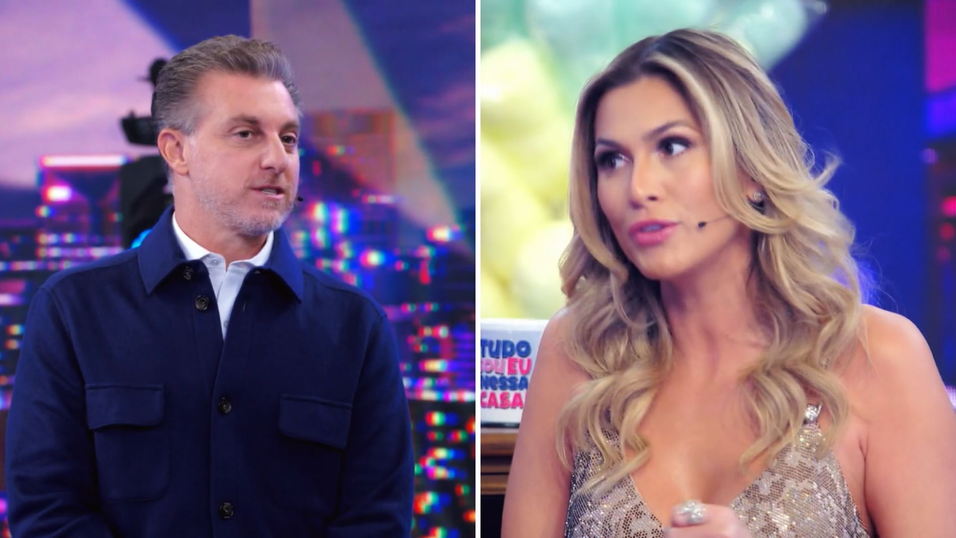 Lívia Andrade rebate Luciano Huck ao falar sobre maternidade no ‘Domingão’: “Muita responsabilidade”