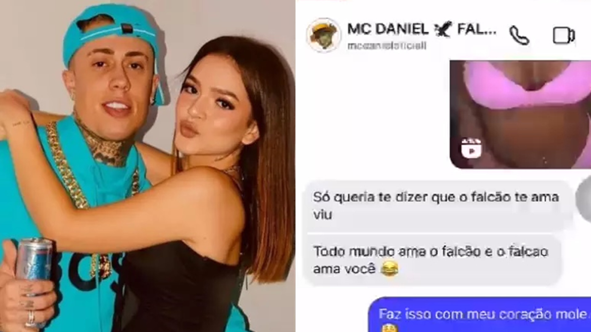 MC Daniel tem conversa exposta tentando sair com outra enquanto namorava Mel Maia