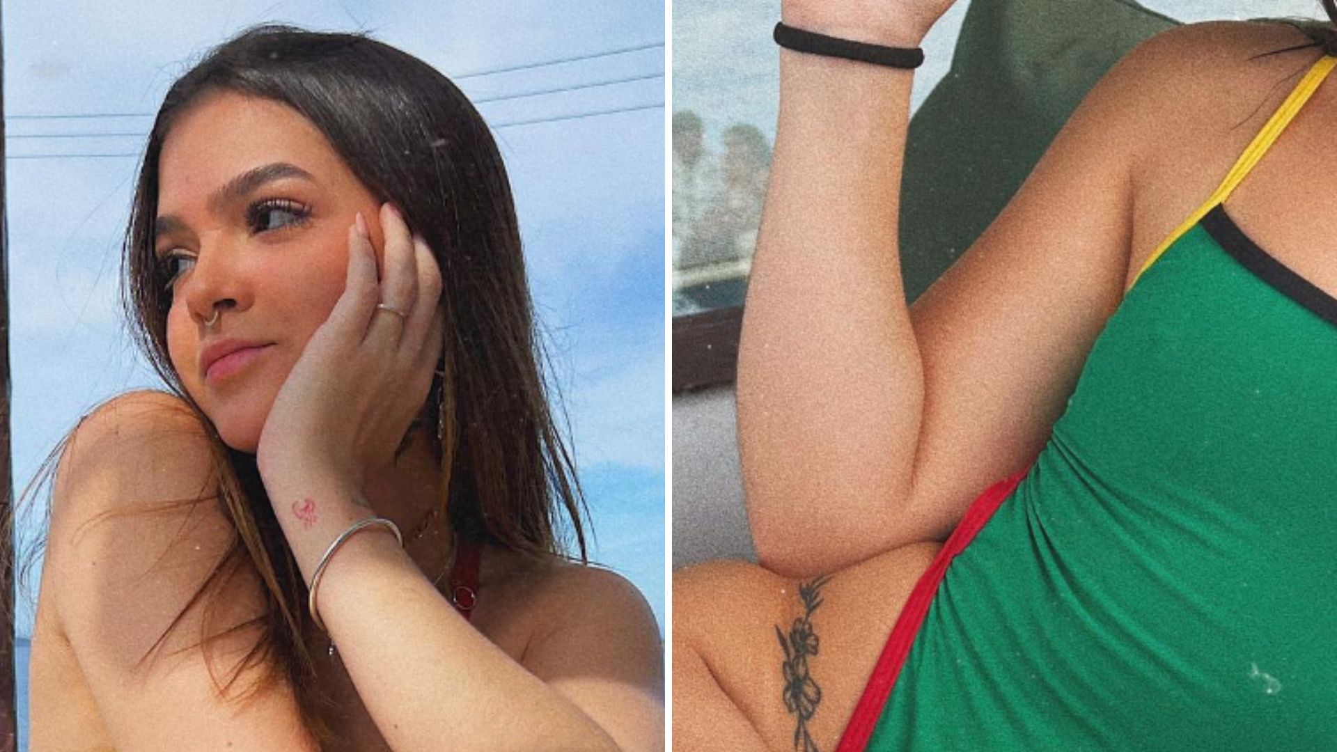 Mel Maia exibe as dobrinhas da virilha com maiô cavadíssimo: “Perfeita”