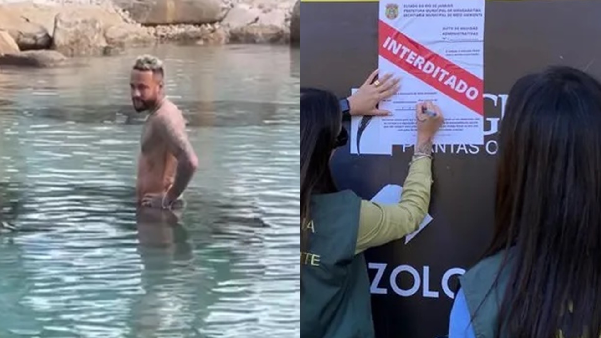 Neymar Jr. ignora decisão de autoridades e inaugura lago clandestino em sua mansão