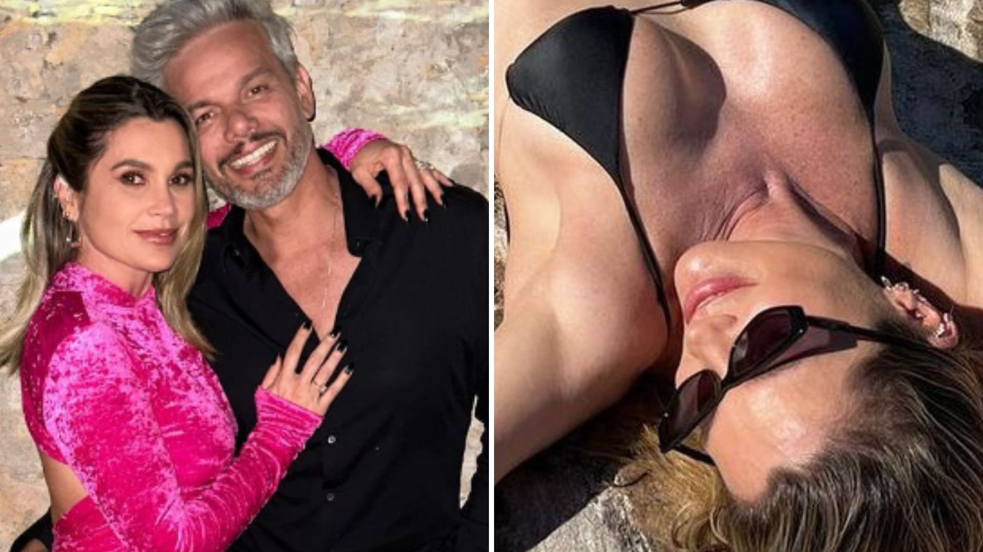 Otaviano Costa flagra Flávia Alessandra de biquíni milimétrico e web enlouquece: “Que sonho”
