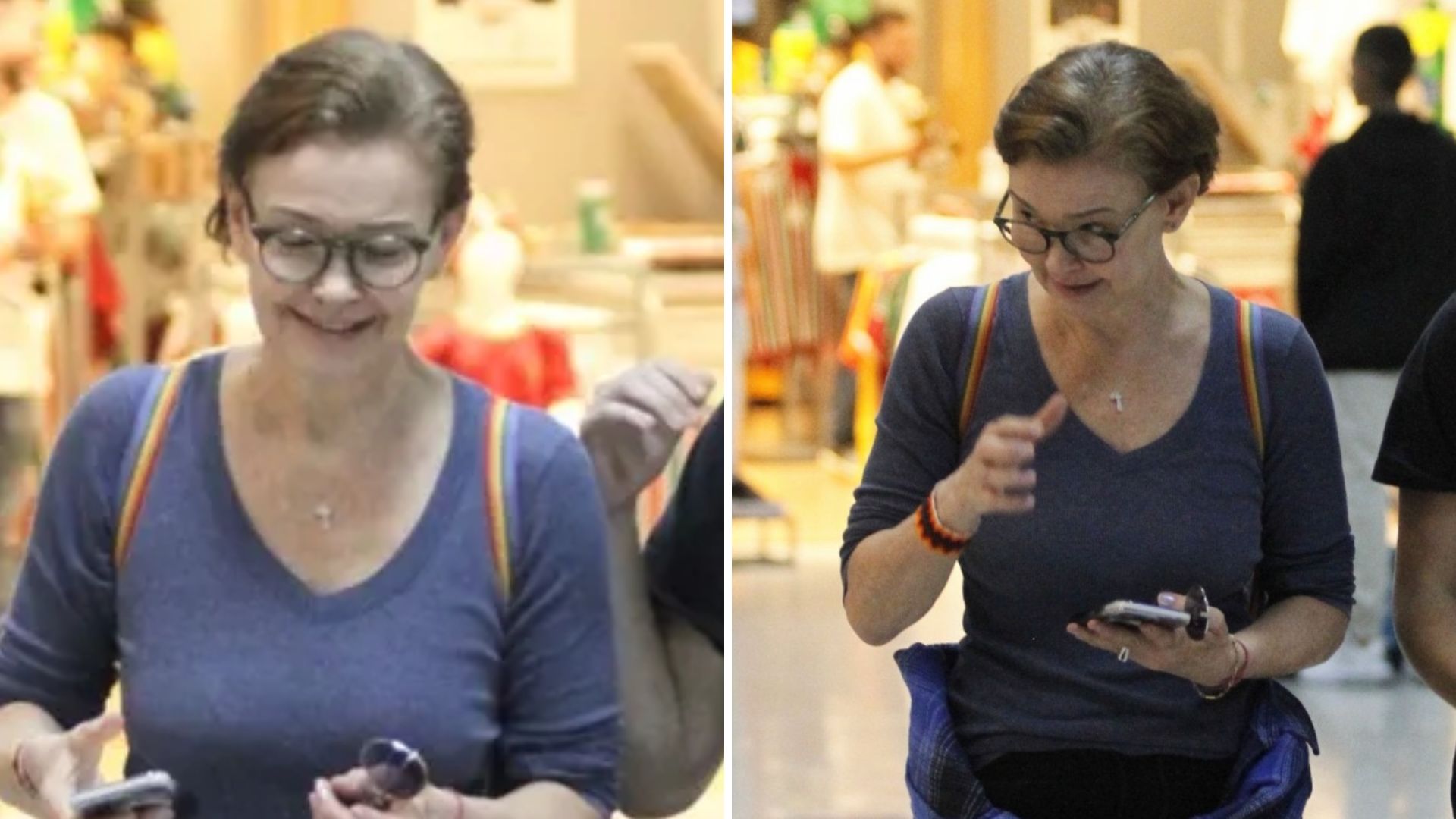 UAU! Júlia Lemmertz é flagrada em raro momento com filho caçula no Rio