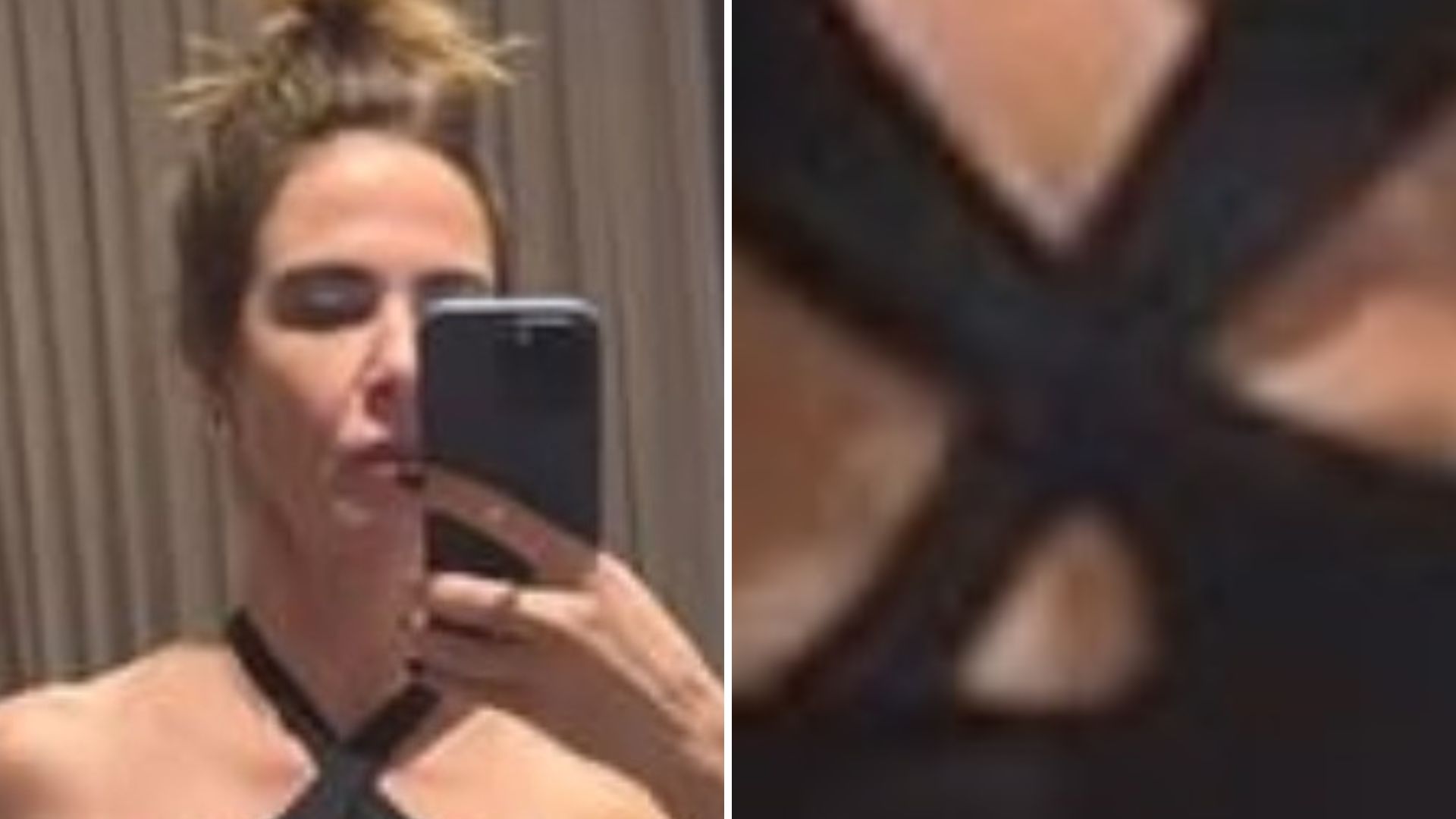 UAU! Luciana Gimenez surge com look fitness com decote inusitado: “Odeio”