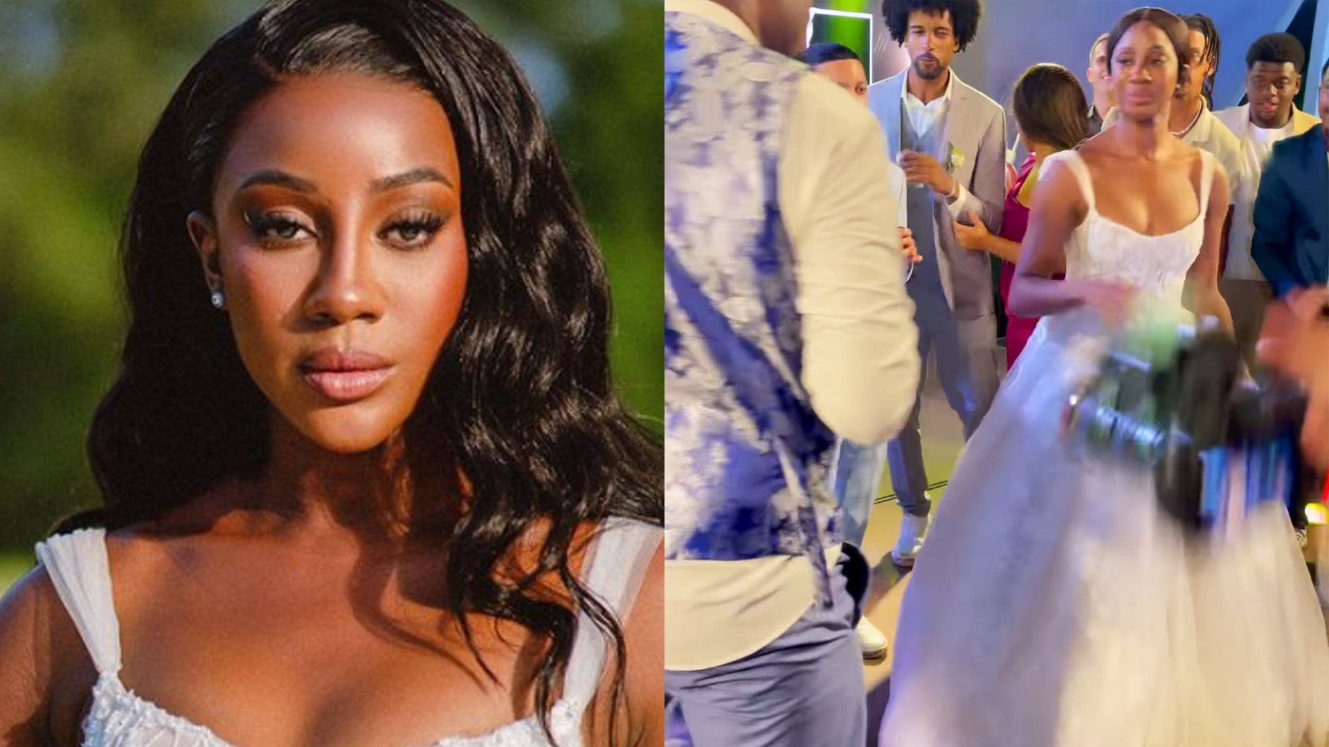 Ex-BBB Camilla de Lucas destrói barra de vestido de casamento: “Horrorizada”