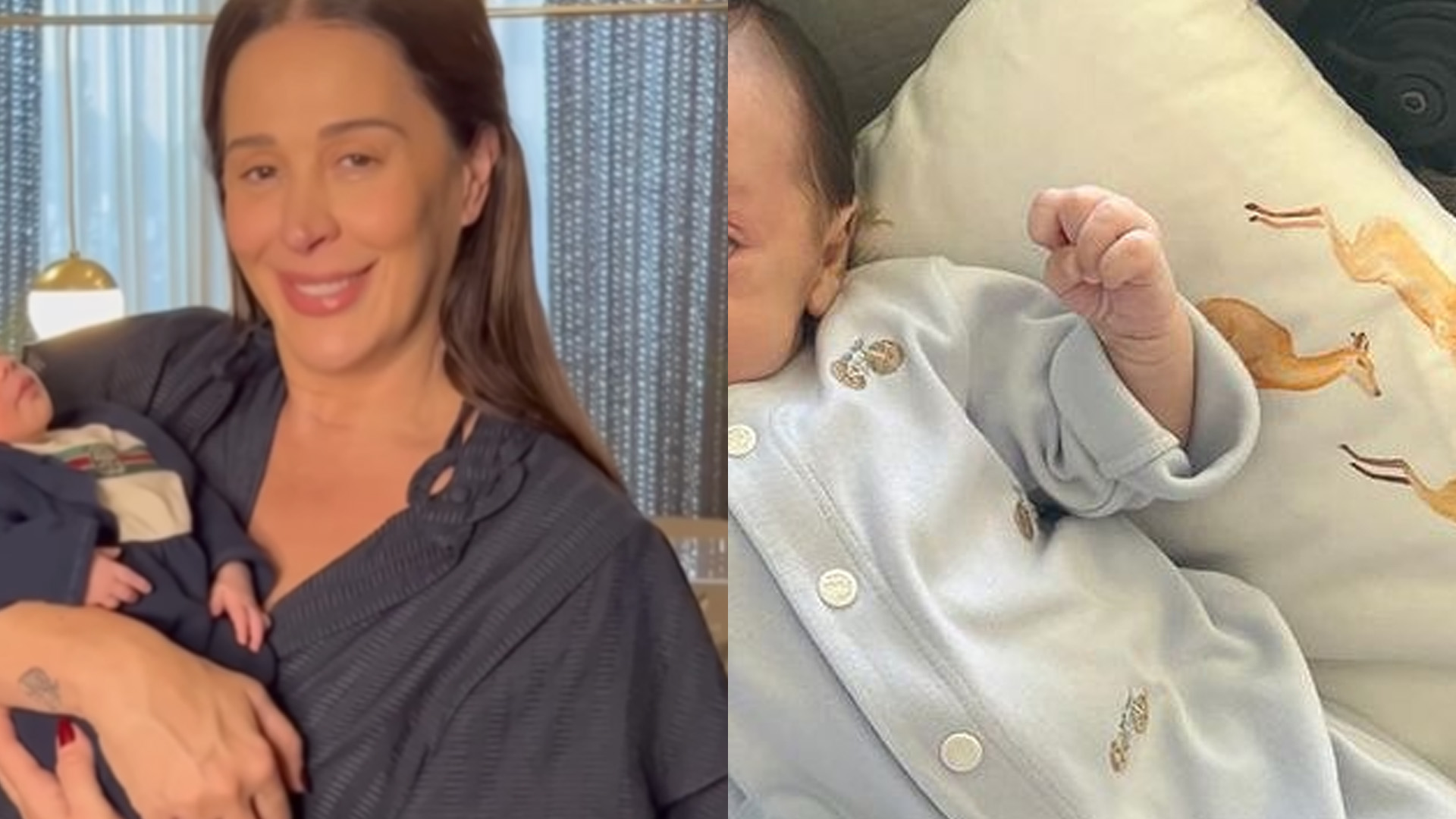 Claudia Raia flagra filho fazendo pose e olhões chamam atenção: “Não aguento”