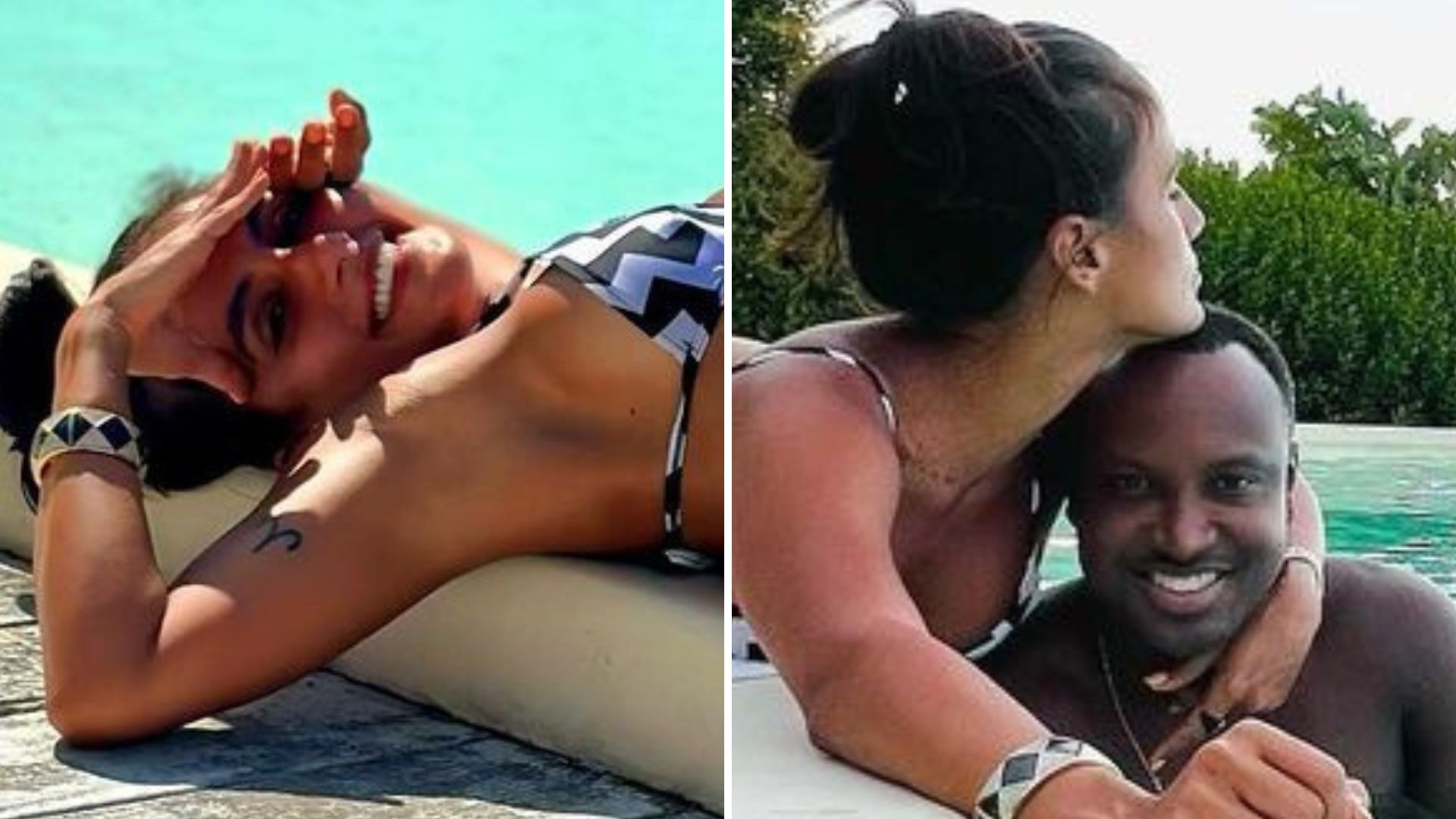 De biquíni, Carol Peixinho ostenta corpão dourado à beira da piscina: “Perfeita”