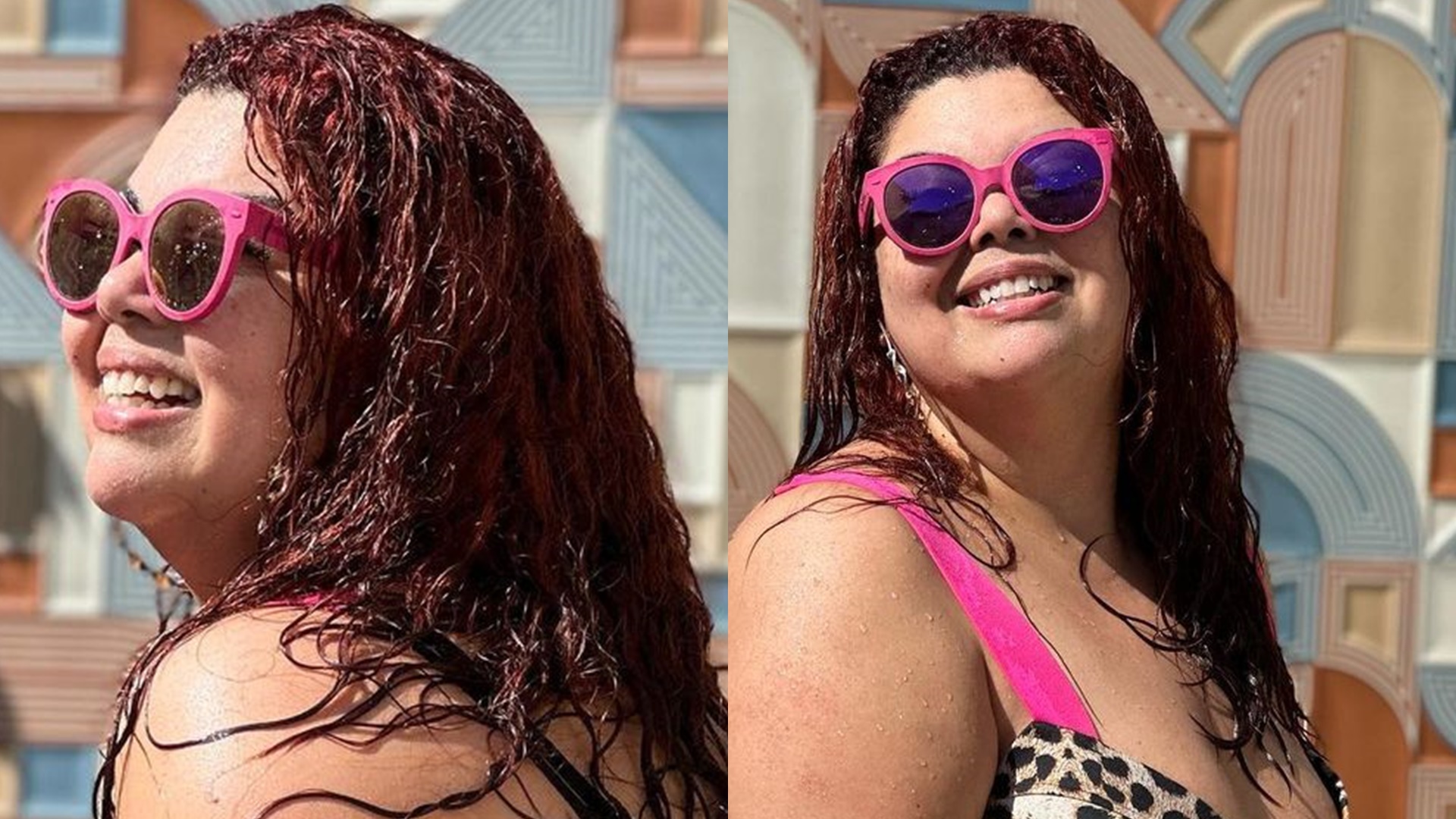 Fabiana Karla empina o bumbum com biquíni de oncinha e provoca: “Quebrando o Onlyfans”