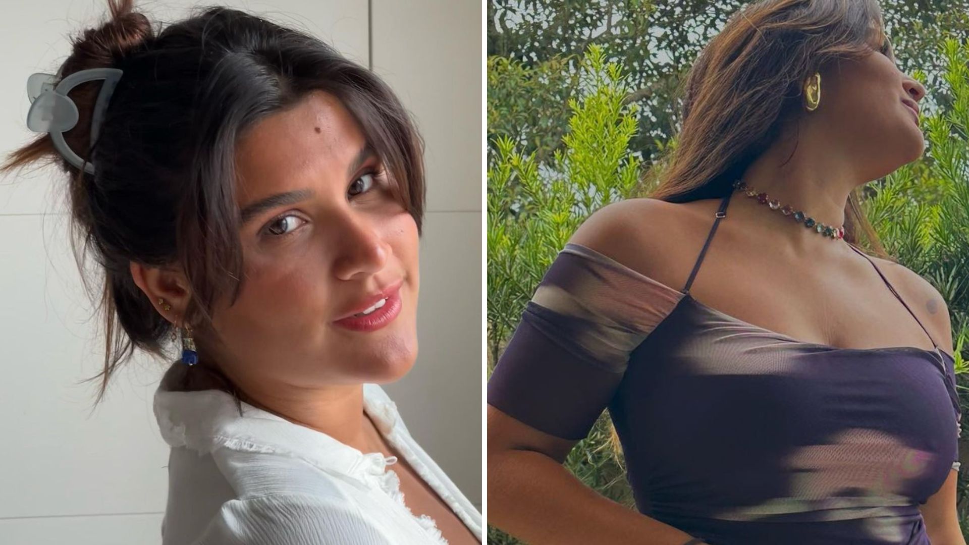 Filha de Flávia Alessandra marca corpaço em vestido apertadinho: “Tá um mulherão”
