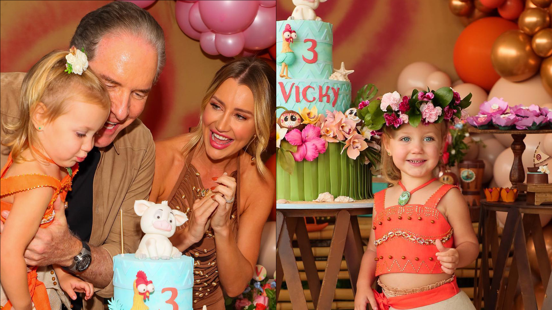 Filha de Roberto Justus ganha festa de luxo ao completar três anos: “Princesa”