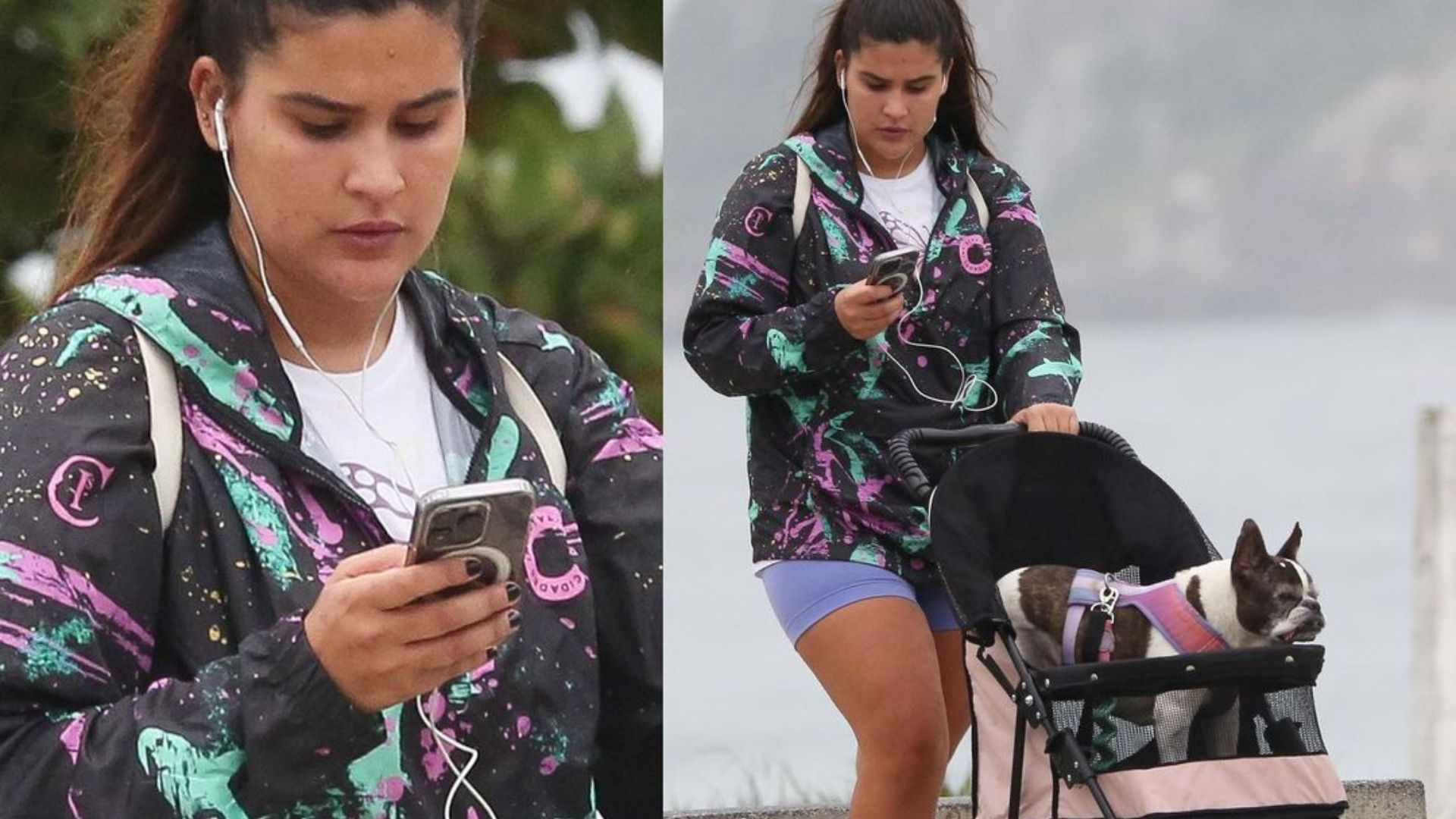 Giulia Costa explica porque cachorrinha estava em carrinho de bebê: “Foi por isso”