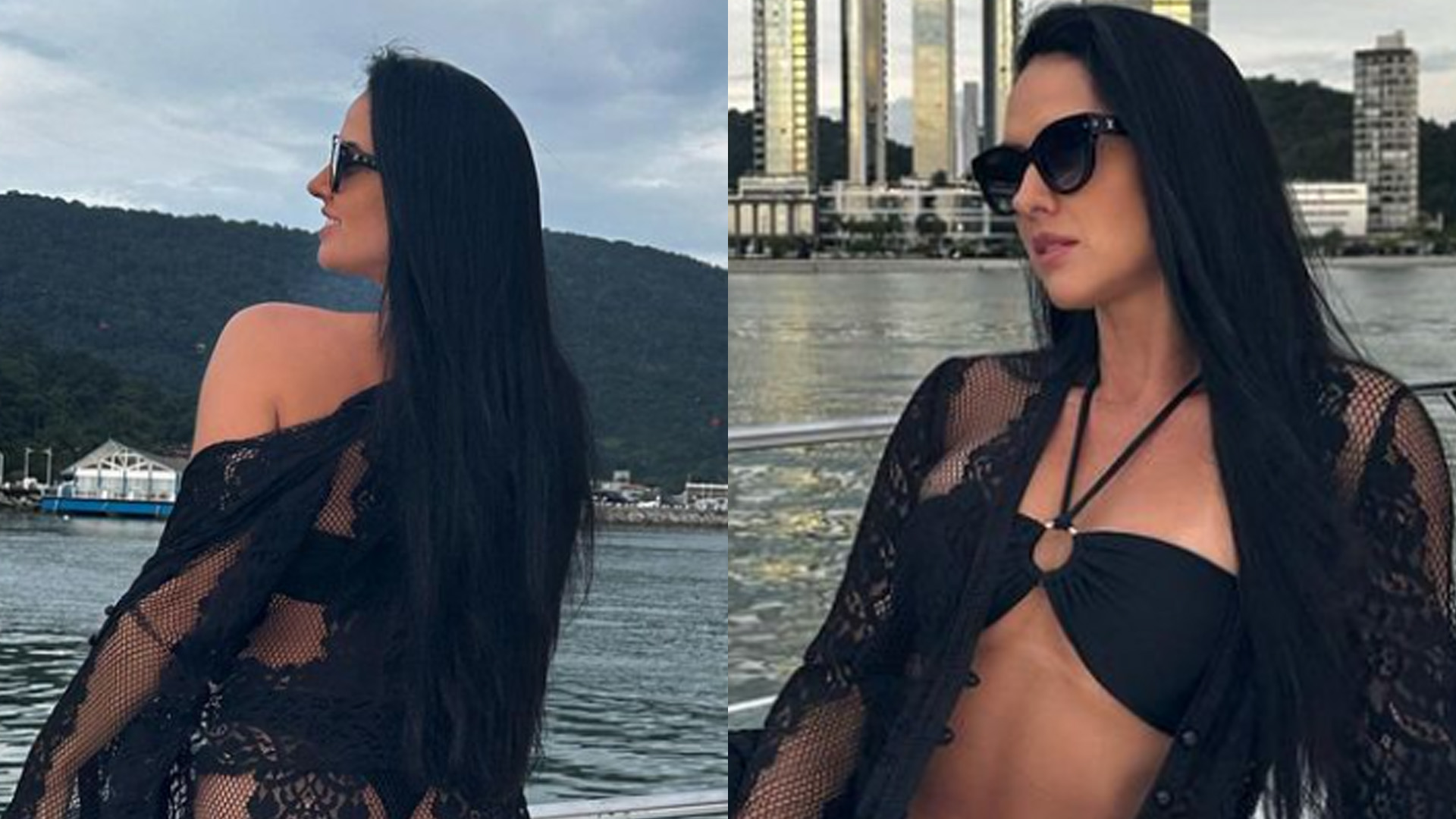 Graciele Lacerda mostra frente e verso com biquíni cavado: “Zezé de sorte”