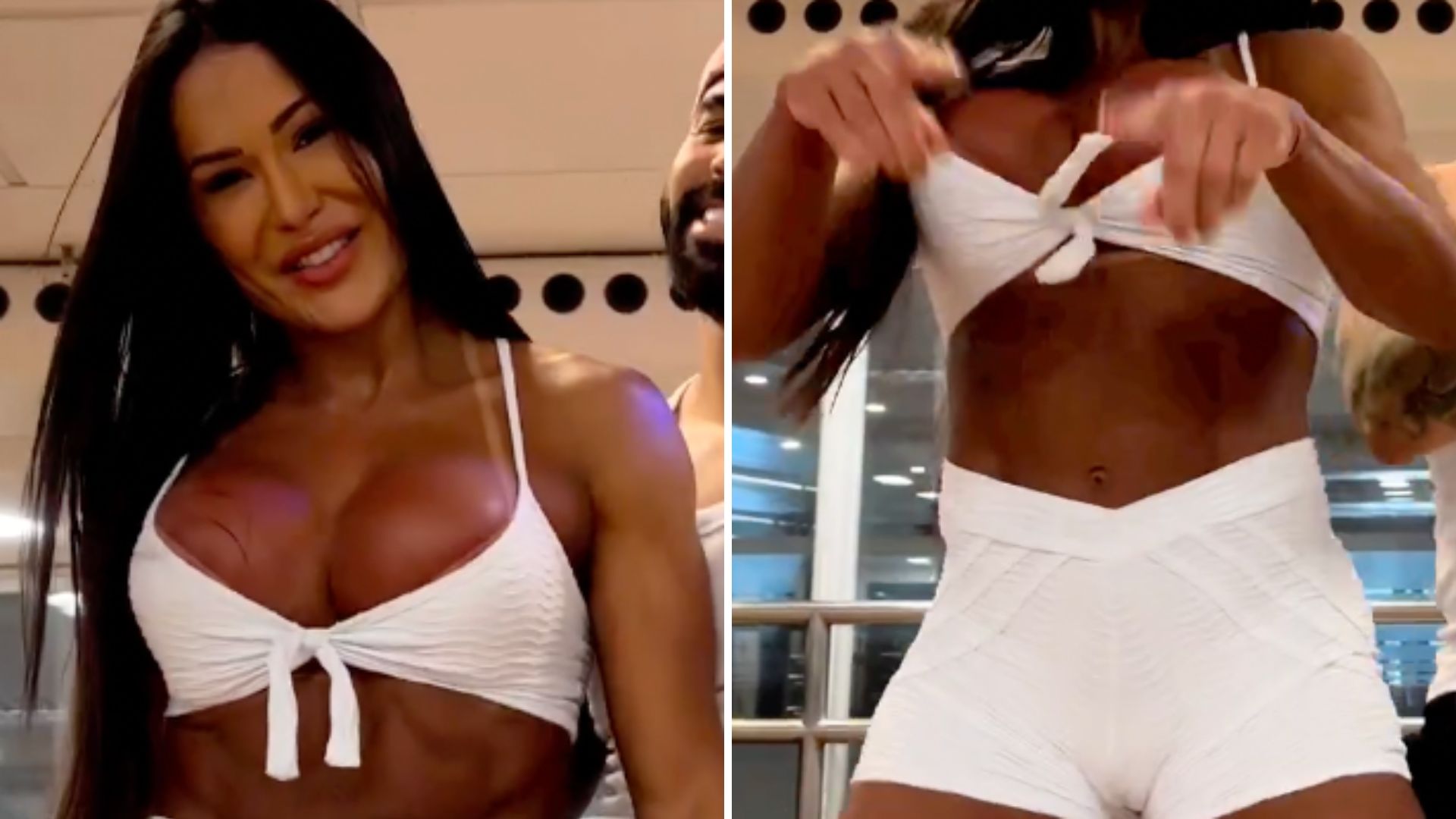 Gracyanne Barbosa dança de shortinho apertado e marca as partes íntimas: “Tabaco cantando”