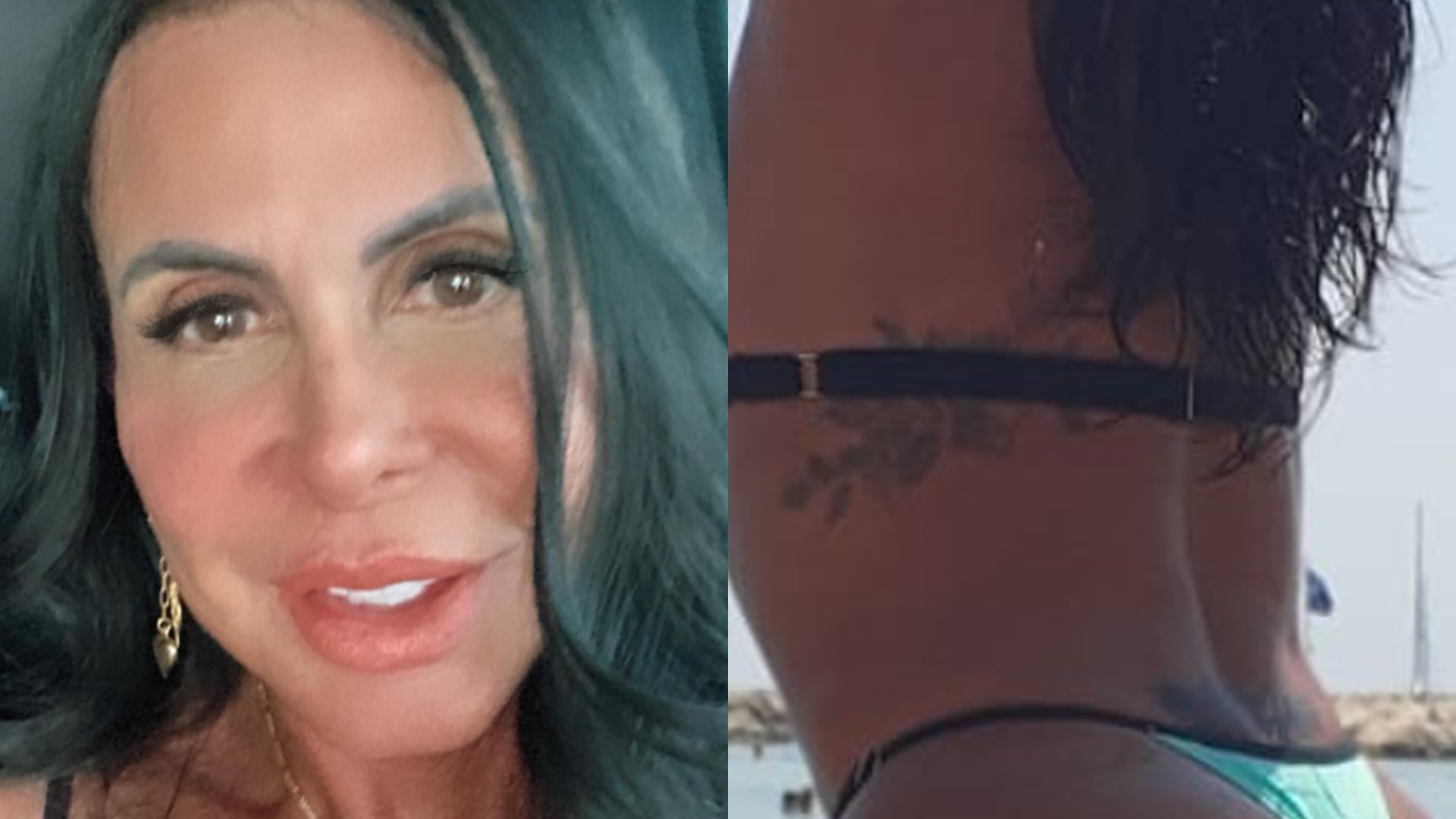 De fio-dental, Gretchen dá close no bumbum redondinho: “Deus foi generoso”
