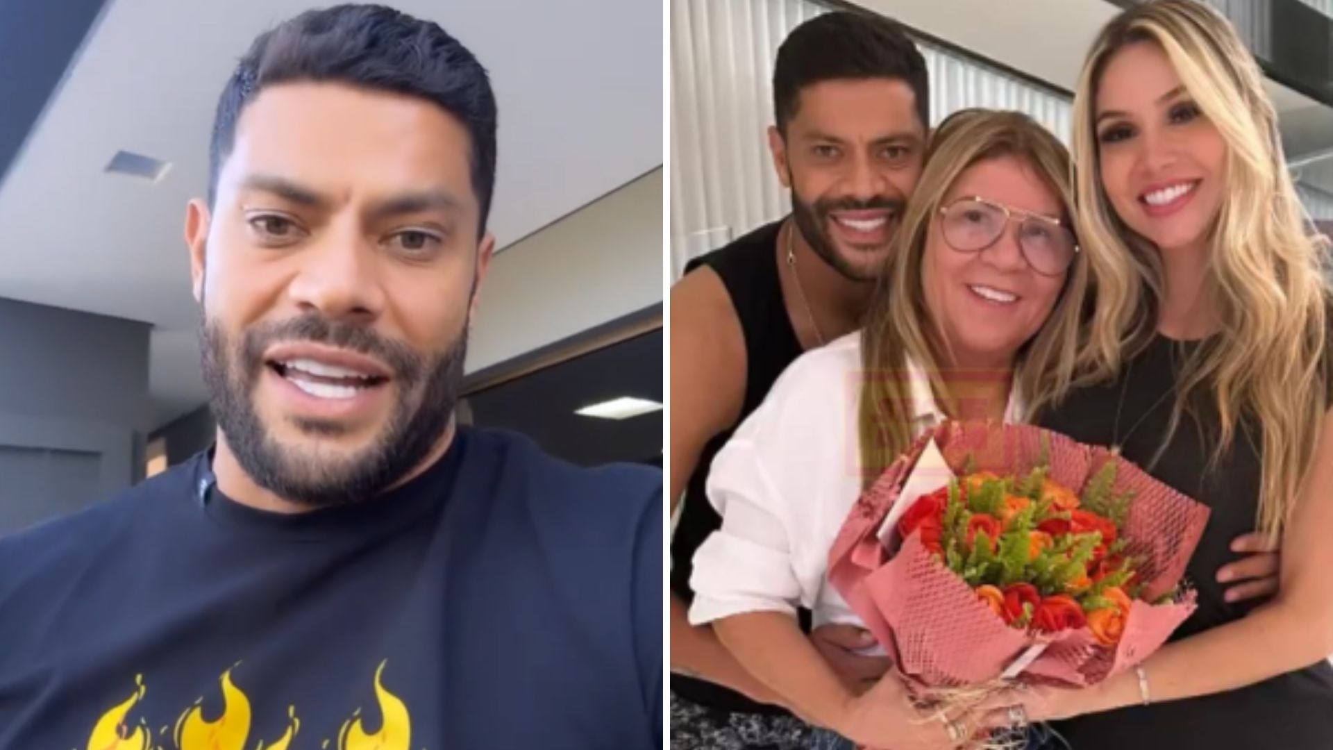 Hulk Paraíba presenteia ex-cunhada, que agora é sua sogra: “Saudades de vocês”