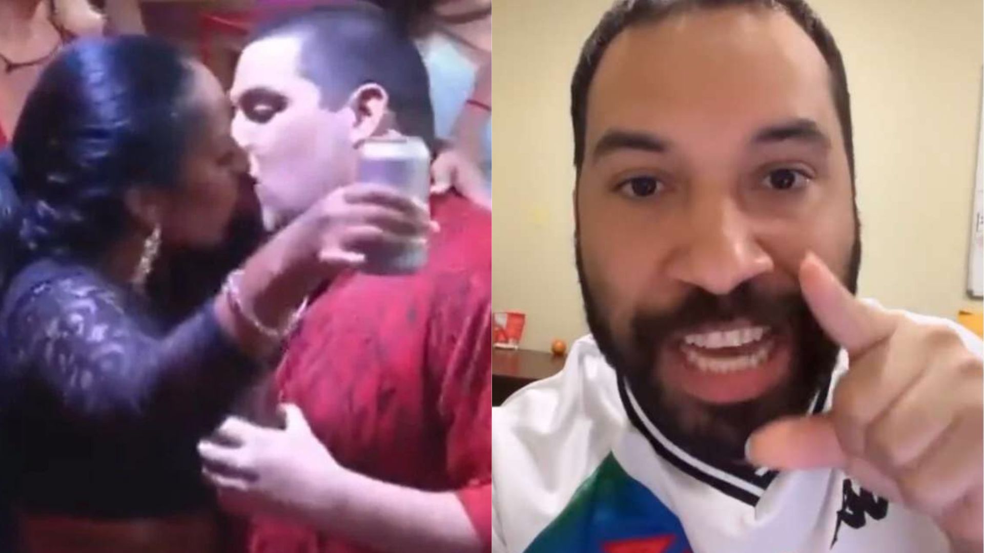 Irmã de Gil do Vigor dá beijão em jornalista após humilhação em reality