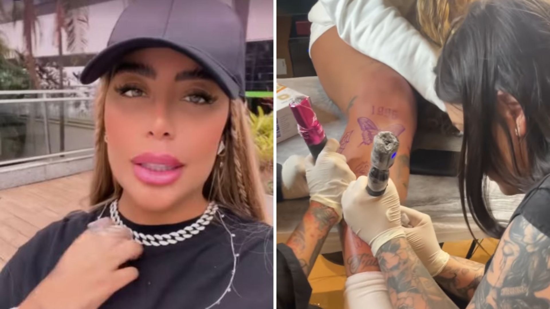 Coragem! Irmã de Neymar faz dez tatuagens de uma vez: “Fechamos a perna”