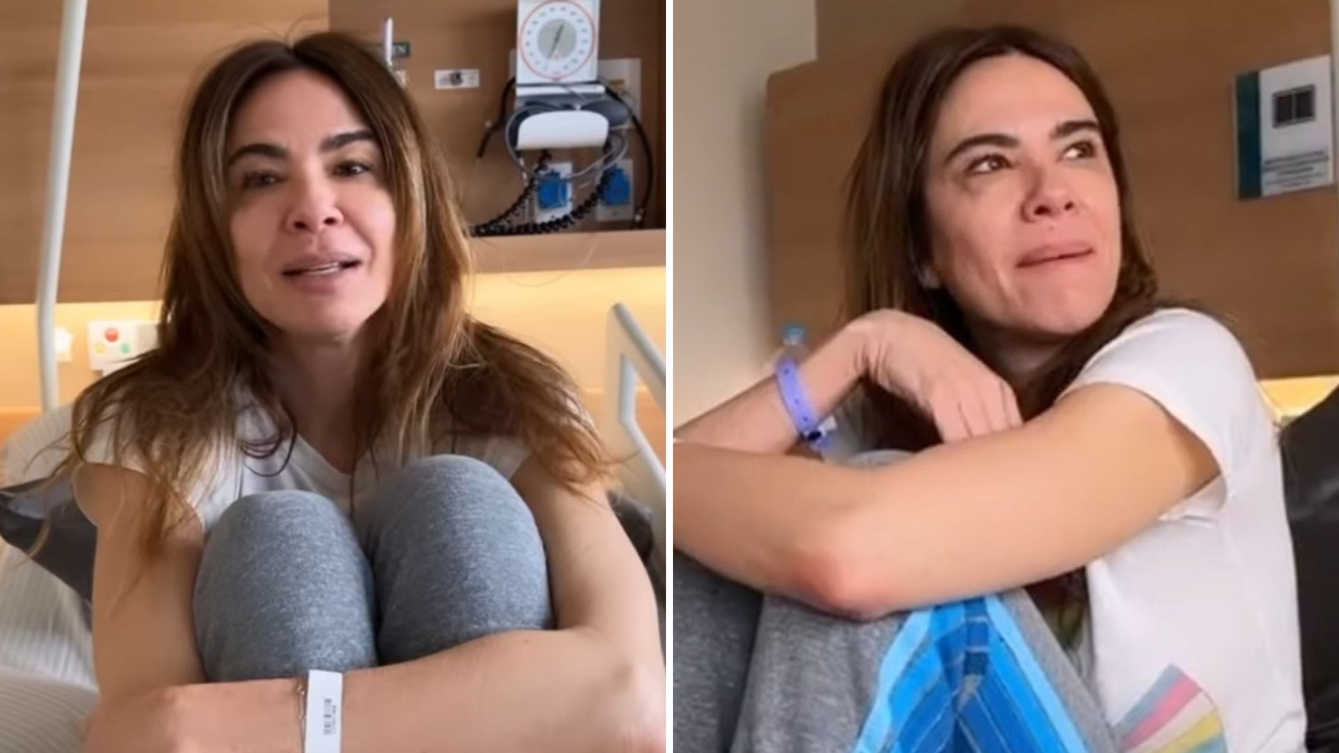 Luciana Gimenez surge em cama de hospital e fala sobre internação: “É assim”
