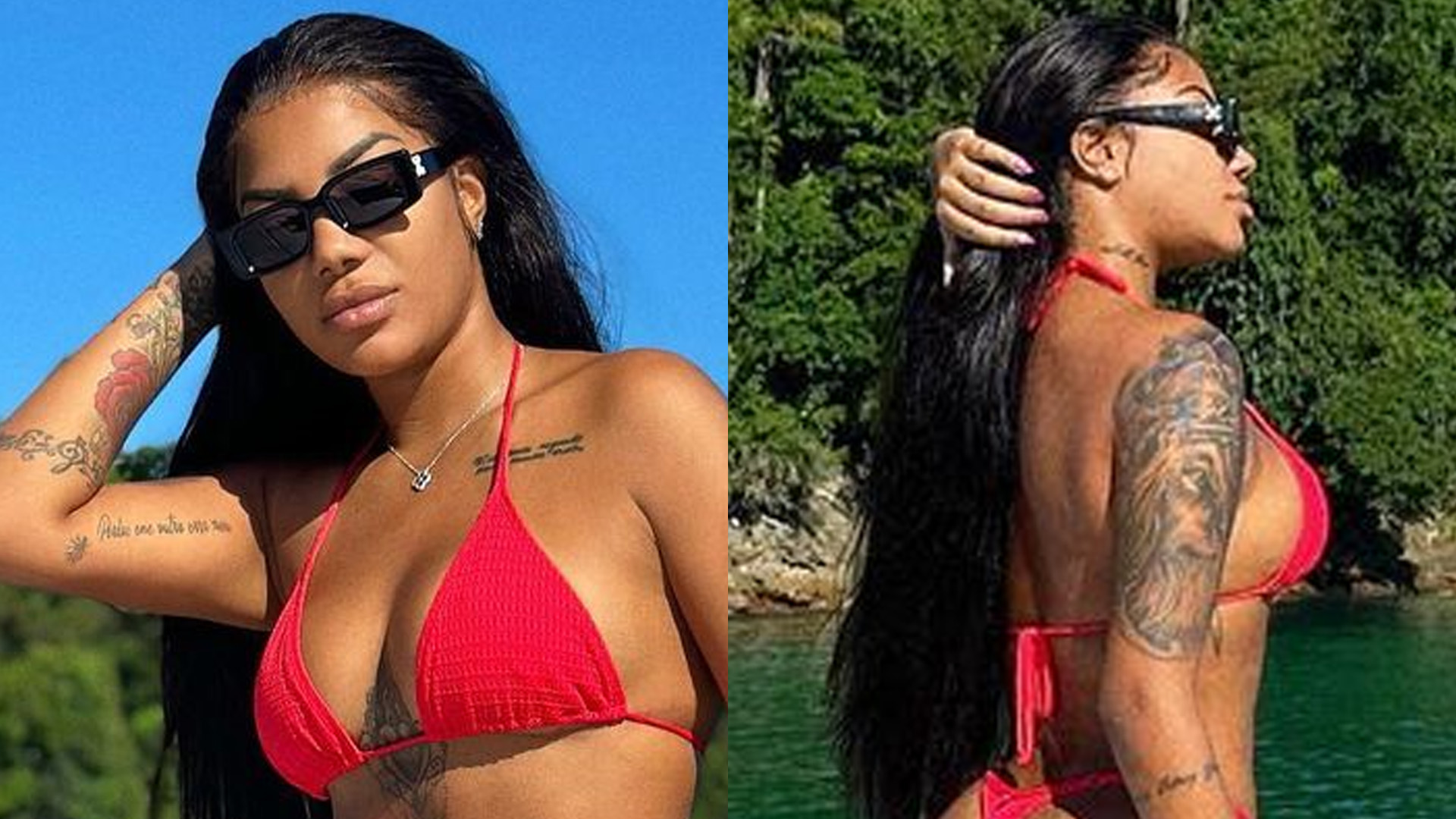 Ludmilla aparece de microbiquíni sumindo no bumbum em passeio de lancha: “Gostosa”