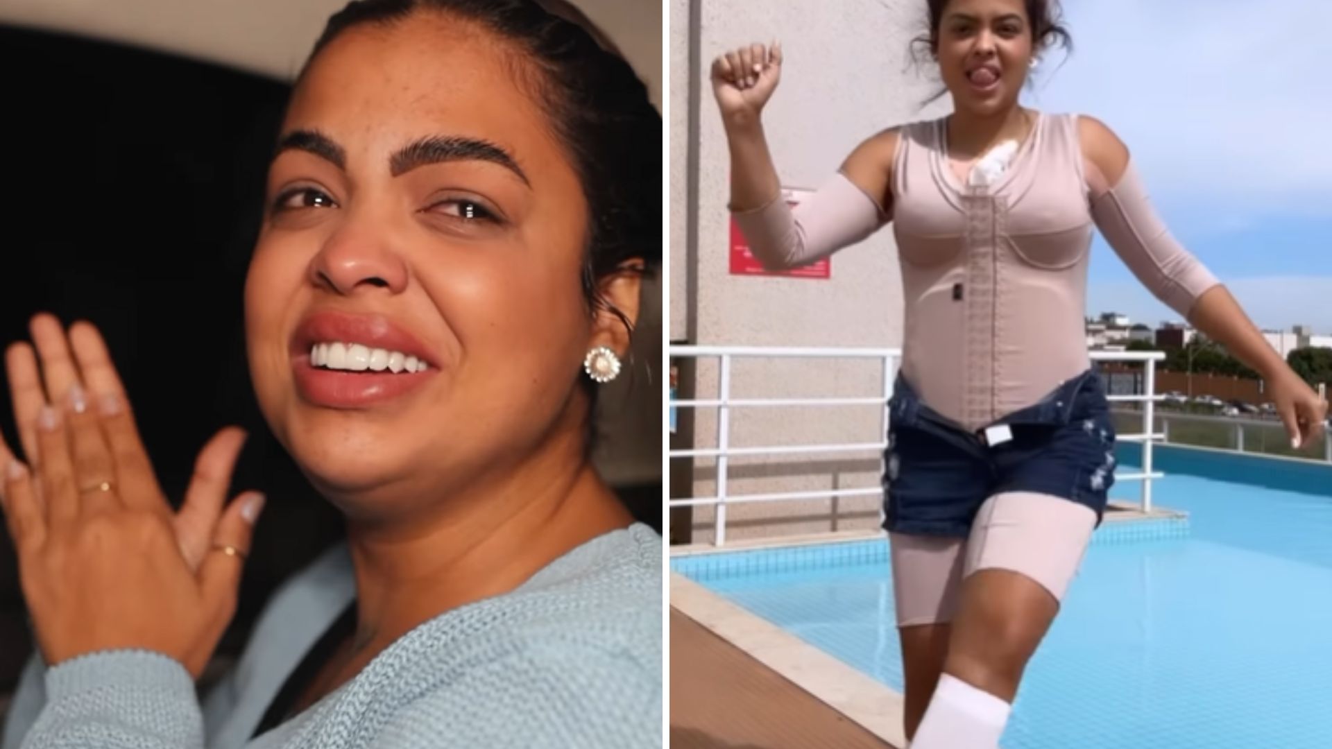 Outra? Ex-BBB Paula Freitas surge toda enfaixada após cirurgia invasiva: “Já sofri demais”