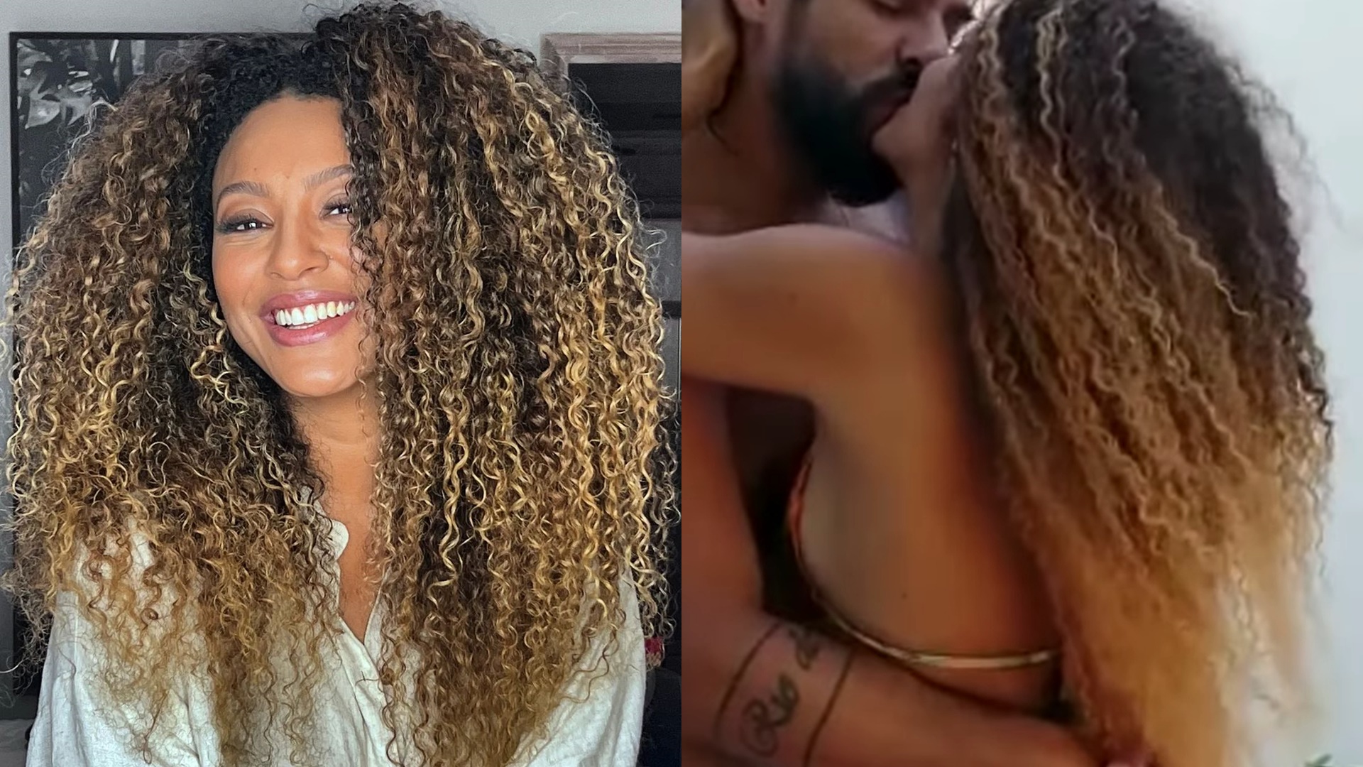 Sheron Menezzes dá beijão quente no maridão gato em aparição rara: “Volta logo”