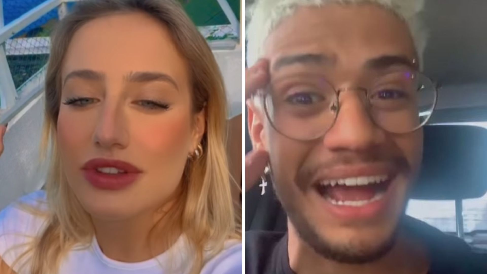 Tá rolando? Ex-BBBs Bruna Griphao e Gabriel Santana se encontram pós-reality: “Segundou”