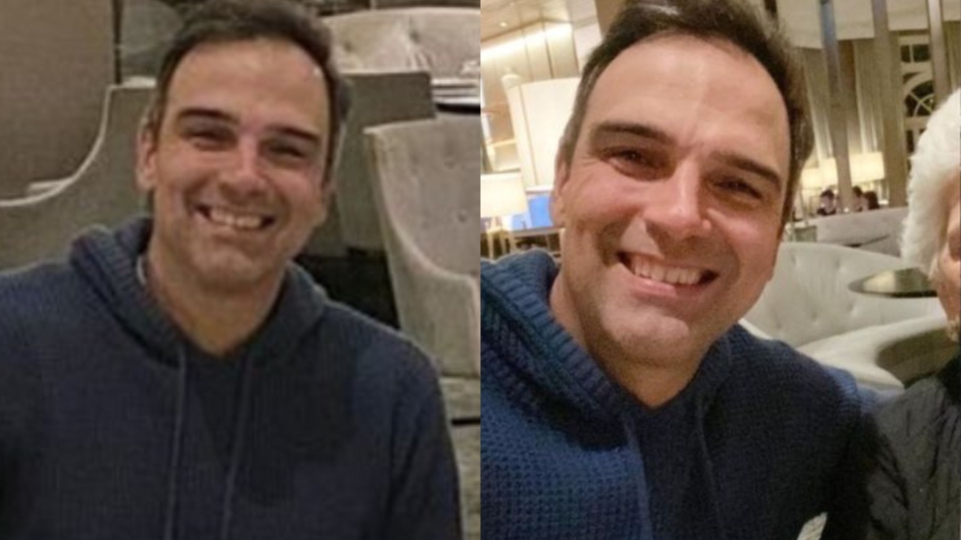 Tadeu Schmidt faz raríssima aparição com a mãe e comemora: “89 anos”