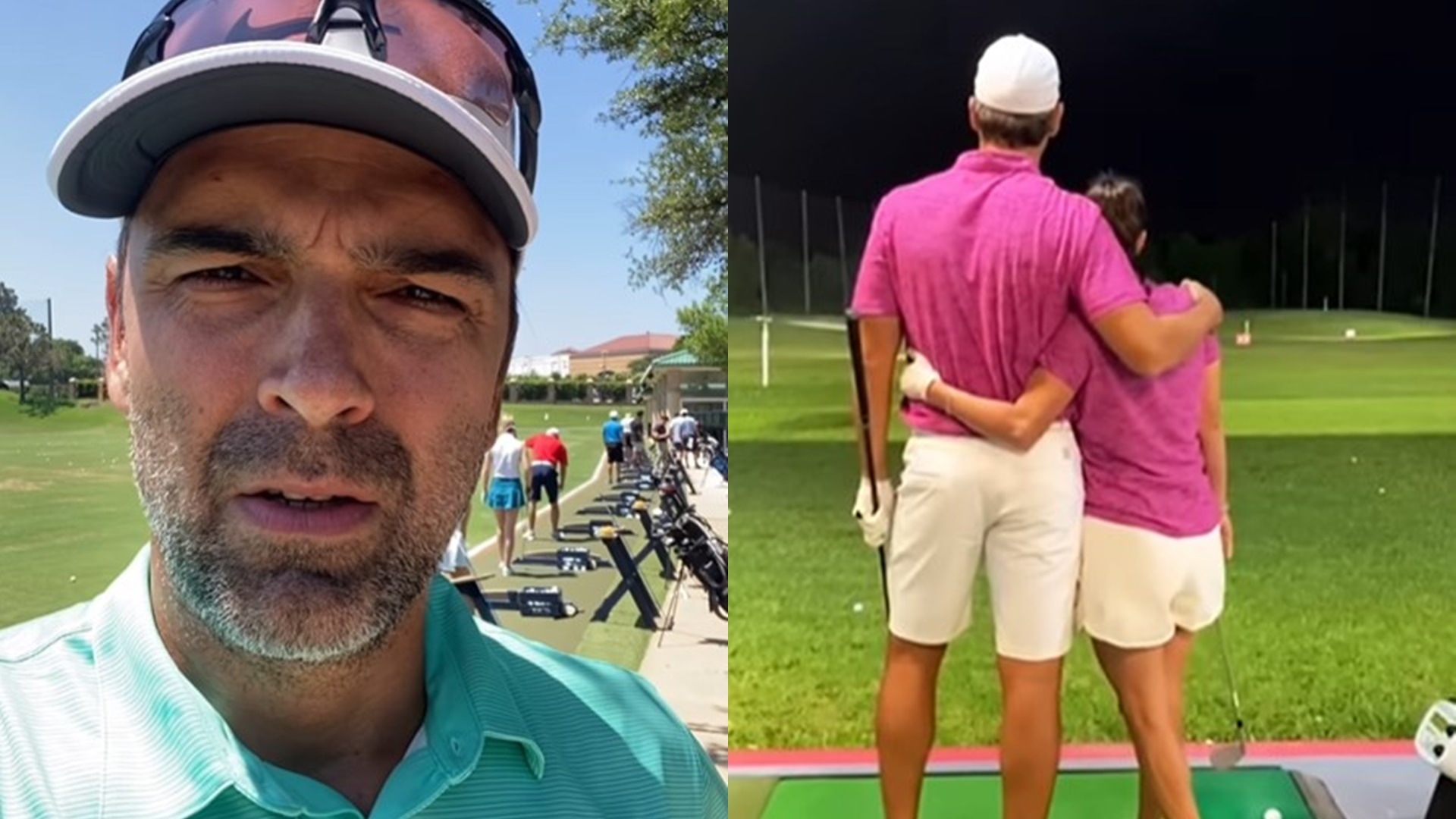 Tadeu Schmidt expõe intimidade jogando golfe com a esposa: “Casal combinandinho”
