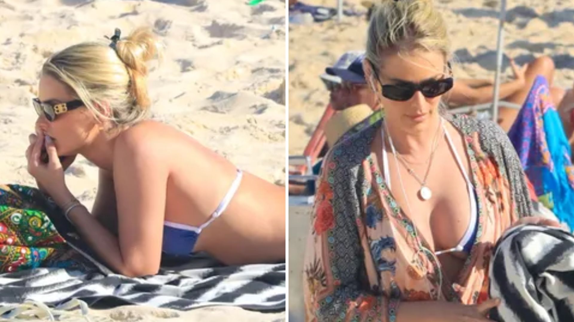 Yasmin Brunet torra bumbum de fio-dental no Rio e cortininha quase explode