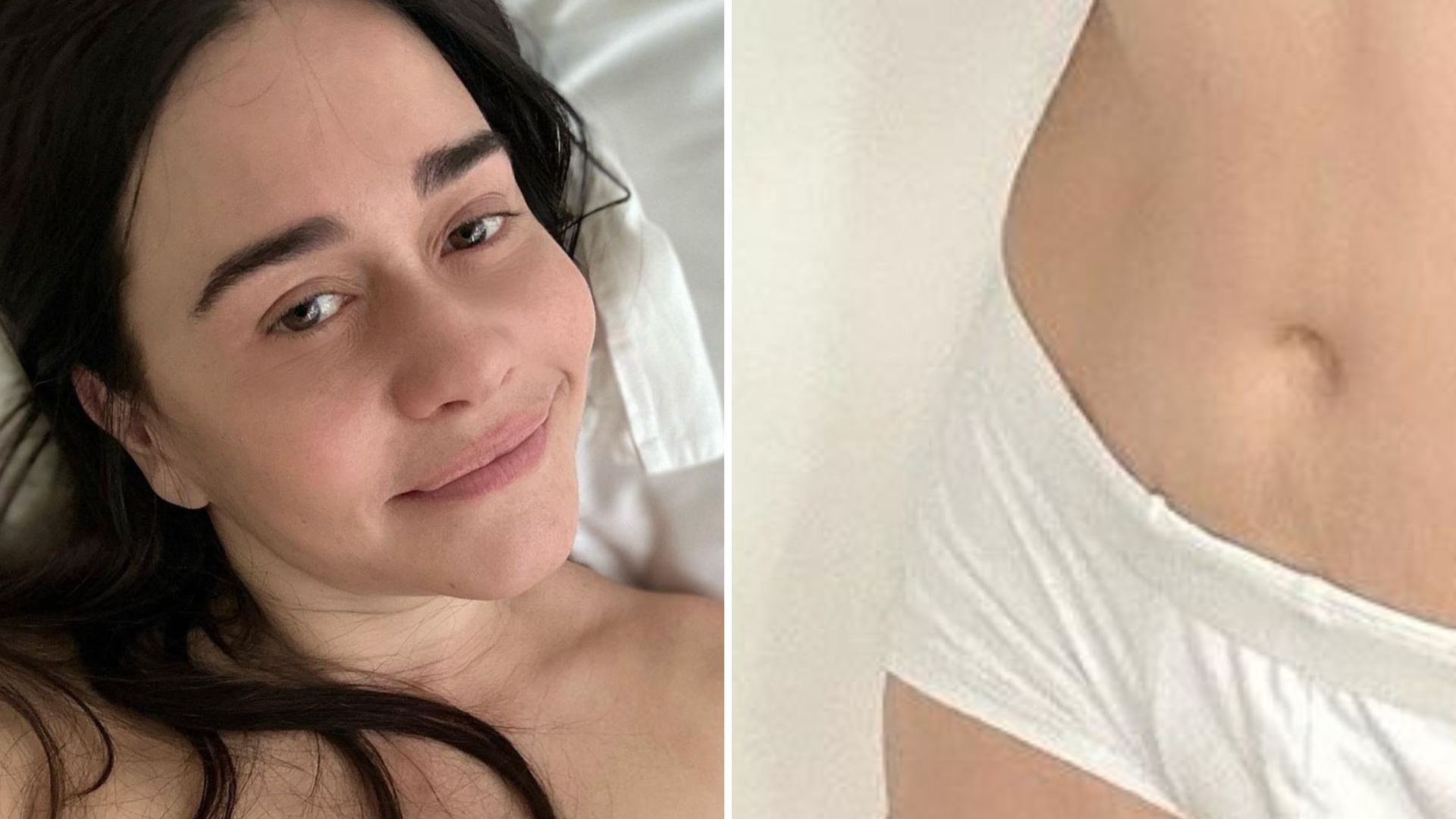 Sem blusa, Alessandra Negrini cobre só o essencial com lençol: “Difícil resistir”