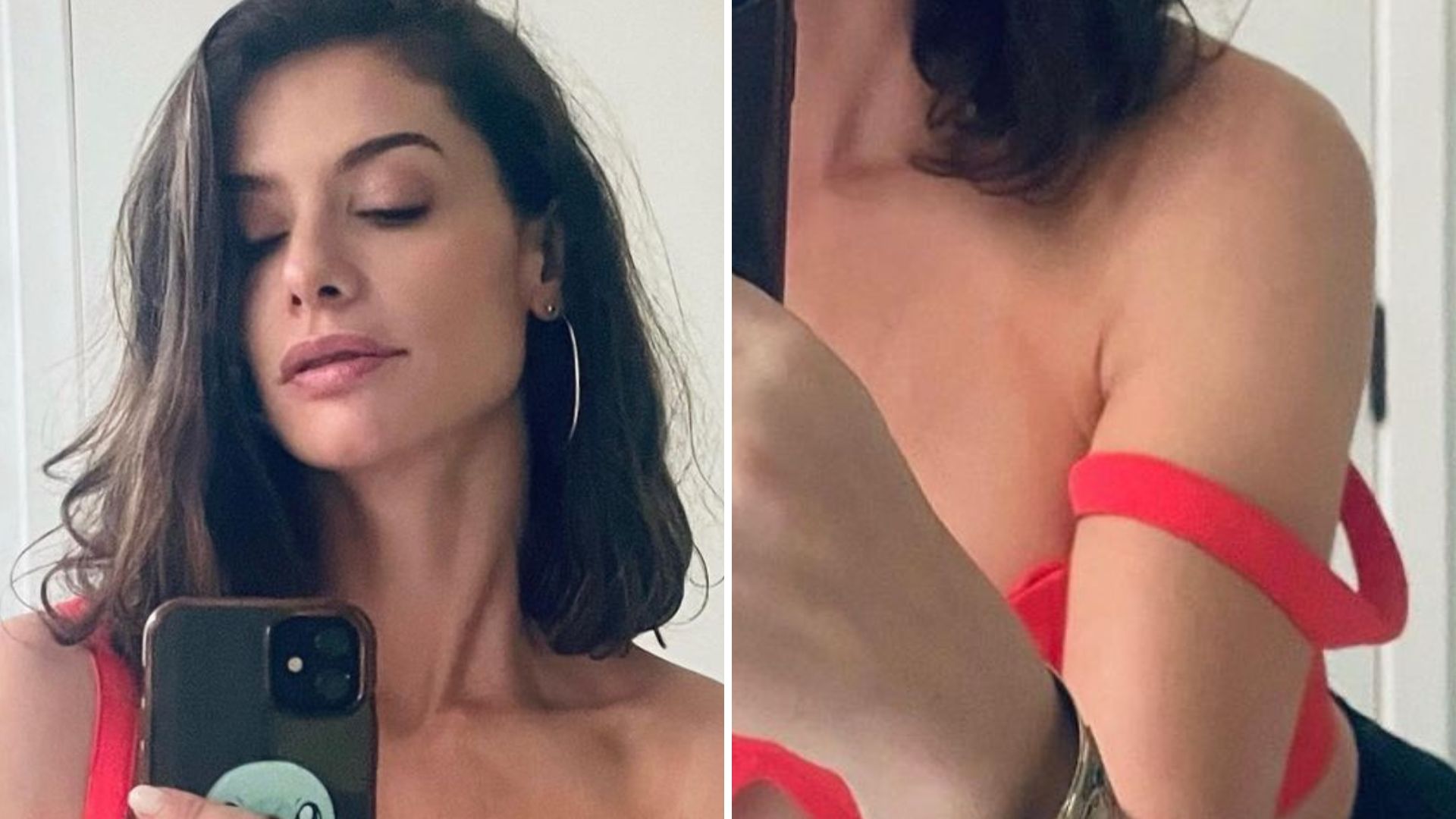 Alinne Moraes quase é traída ao deixar alça do top deslizar: “Como pode?”