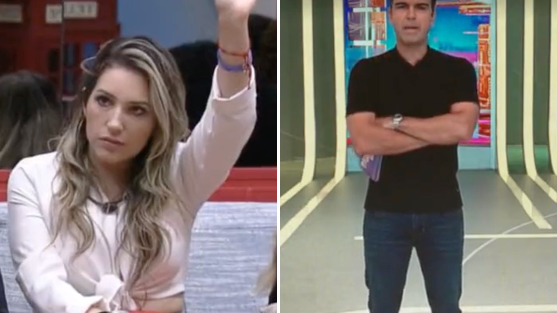 BBB23: Amanda vira chacota após alfinetada de Tadeu Schmidt: “É essa a favorita?”