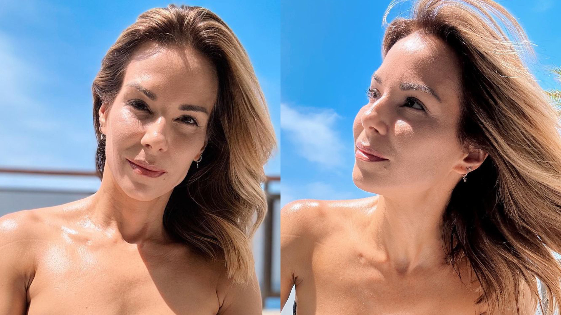 Ana Furtado posa com biquíni sem alça mínimo e Boninho faz proposta ousada: “Quer?”