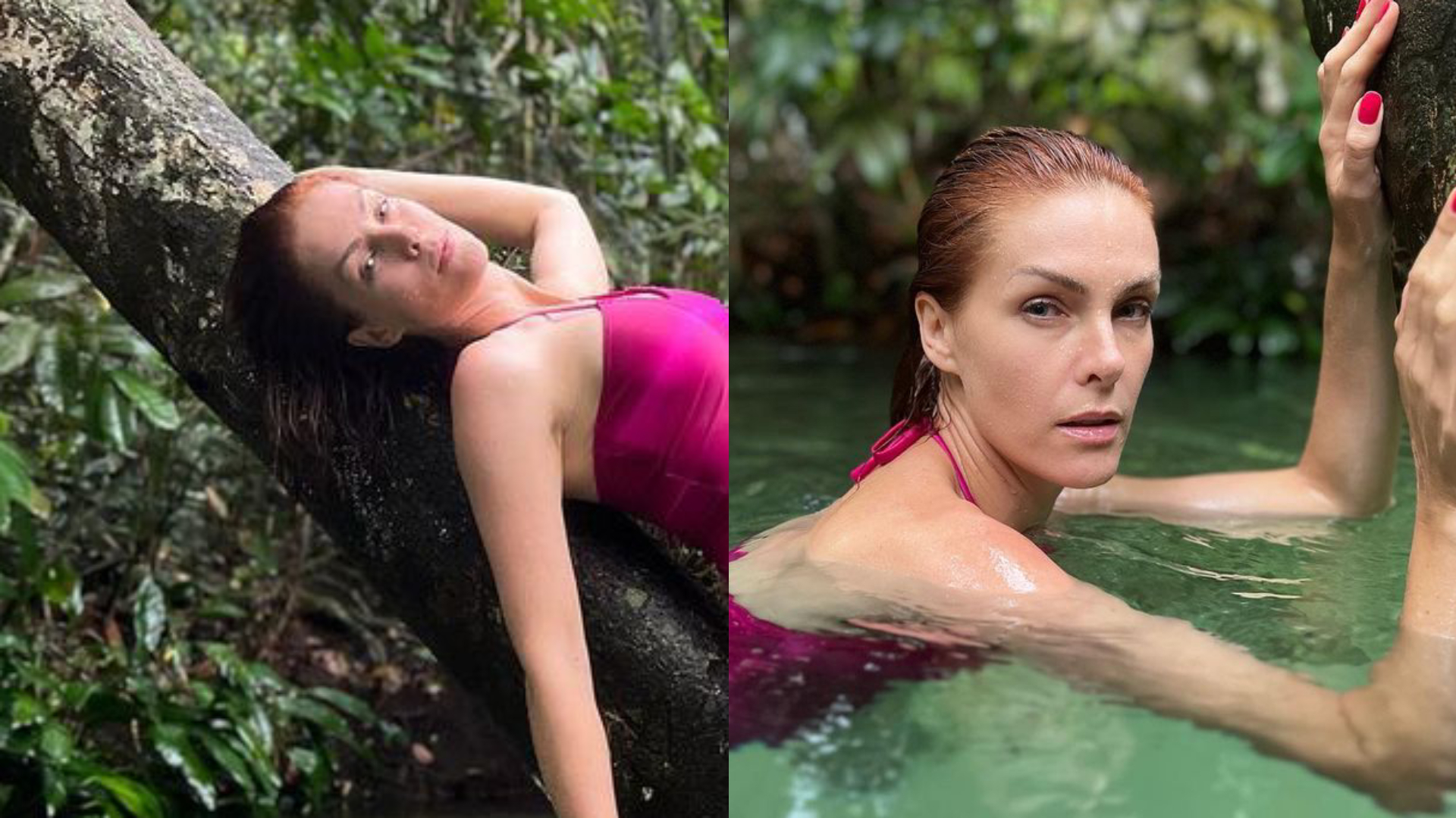 De maiô cavado, Ana Hickmann ostenta corpão em meio à natureza: “Que mulher”