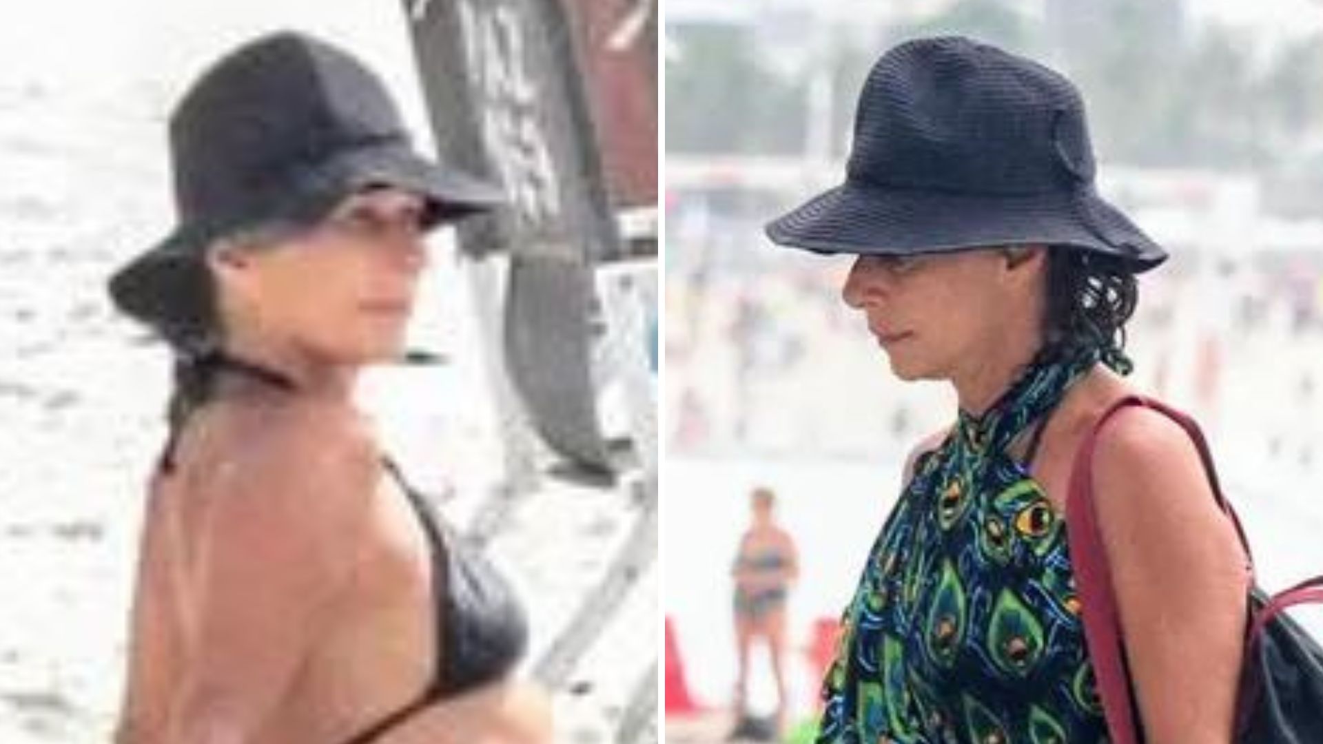 Andréa Beltrão exibe corpo escultural em biquíni na praia do Rio de Janeiro