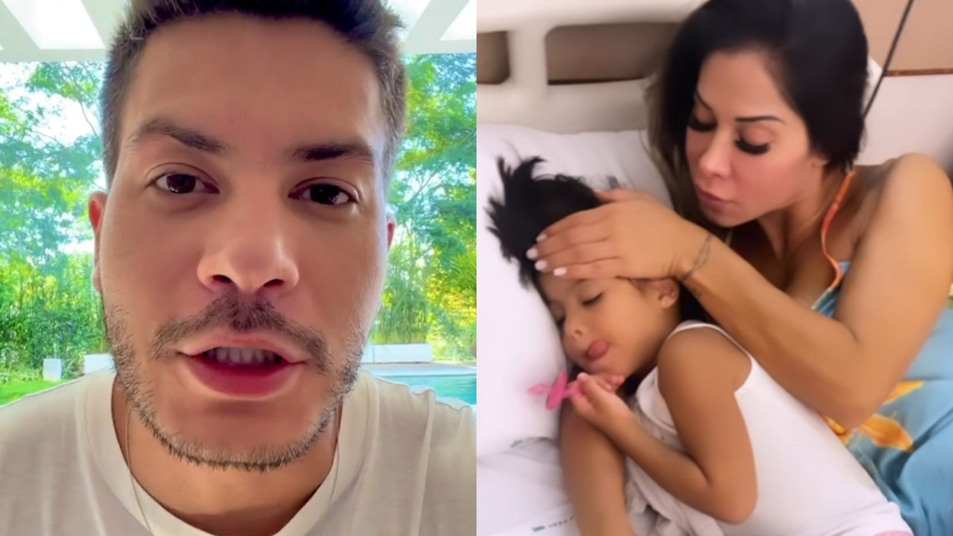 Arthur Aguiar revela estado de saúde da filha e rejeição: “Não quer vir”