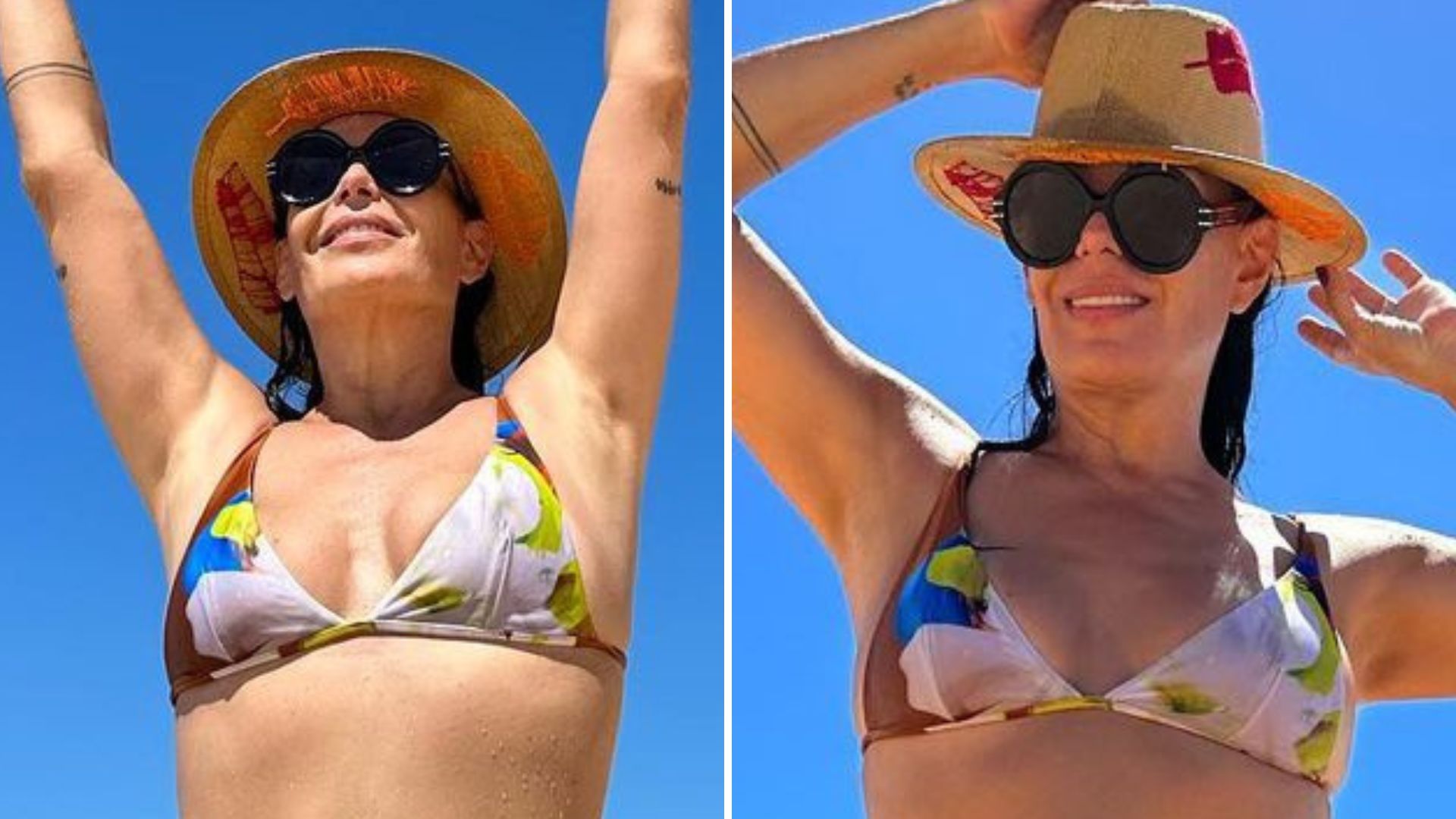 Aos 55 anos, Carolina Ferraz deixa calcinha do biquíni no limite: “Perfeição”