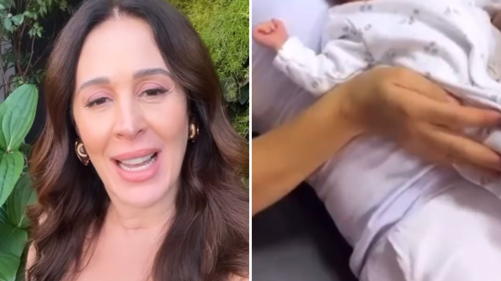 Fofura! Sem nem 1 mês, Claudia Raia flagra filho recém-nascido em quiropraxia
