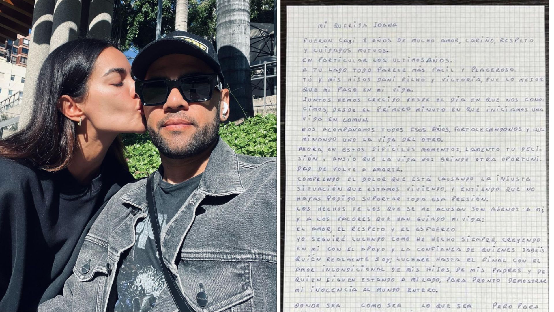 Daniel Alves implora perdão em carta para ex-esposa após divorcio: “Dê outra chance”
