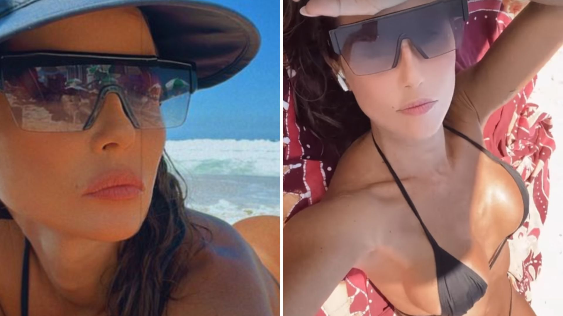 Deborah Secco torra virilha em biquíni PP e foca até no bumbum: “Feliz”
