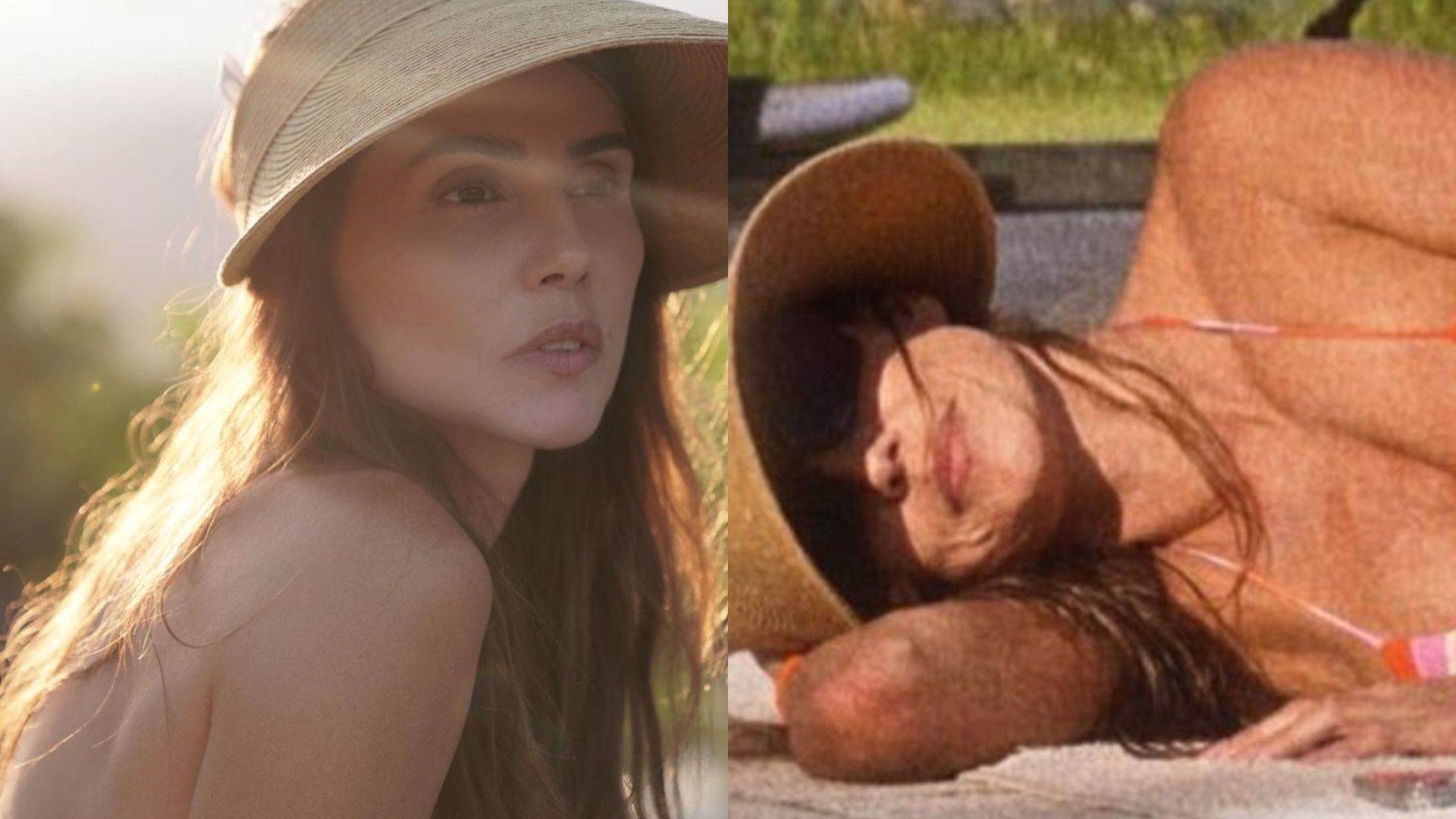 De biquíni cavadíssimo, Deborah Secco deita de ladinho e corpão impressiona: “Deusa”