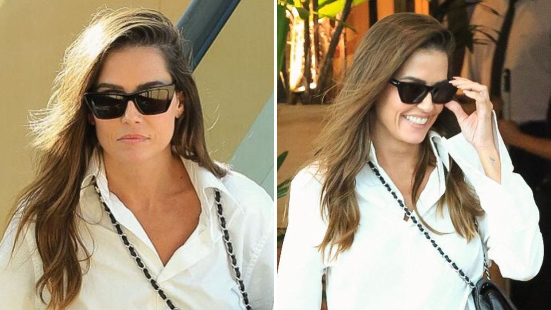 Deborah Secco esbanja simpatia e estilo em passeio por shopping no Rio