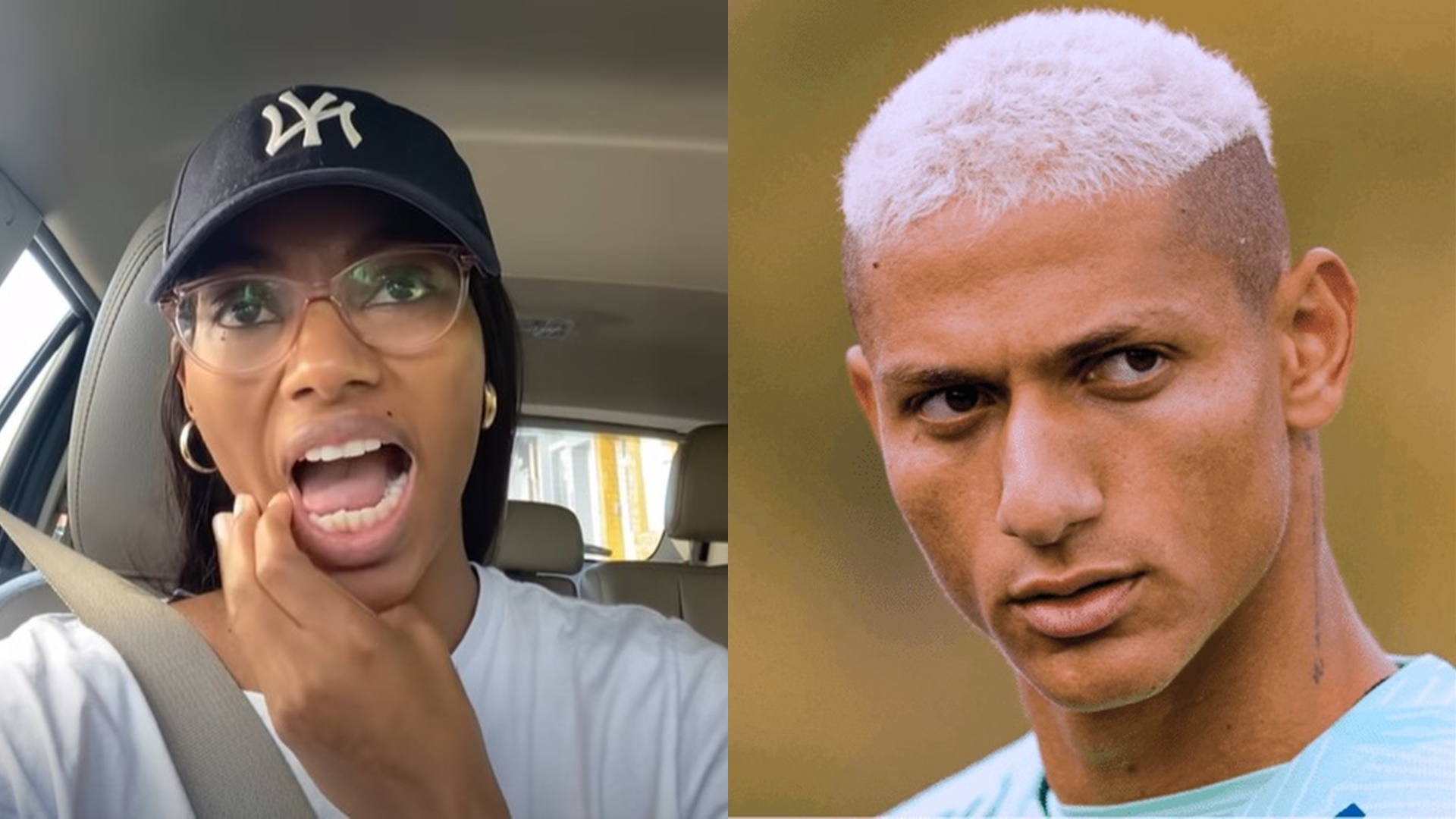 Ex-BBB Tina volta atrás e nega ter beijado Richarlison no Carnaval: “Fake news”