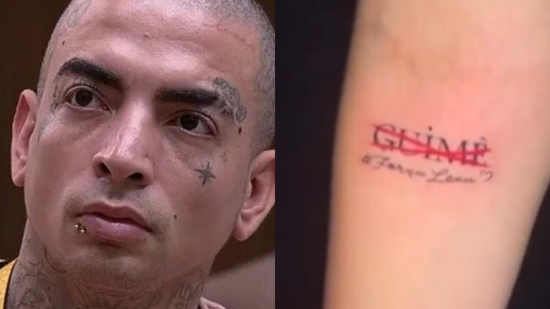 Fã de MC Guimê rabisca tatuagem com nome dele e vira piada: “Vergonha”