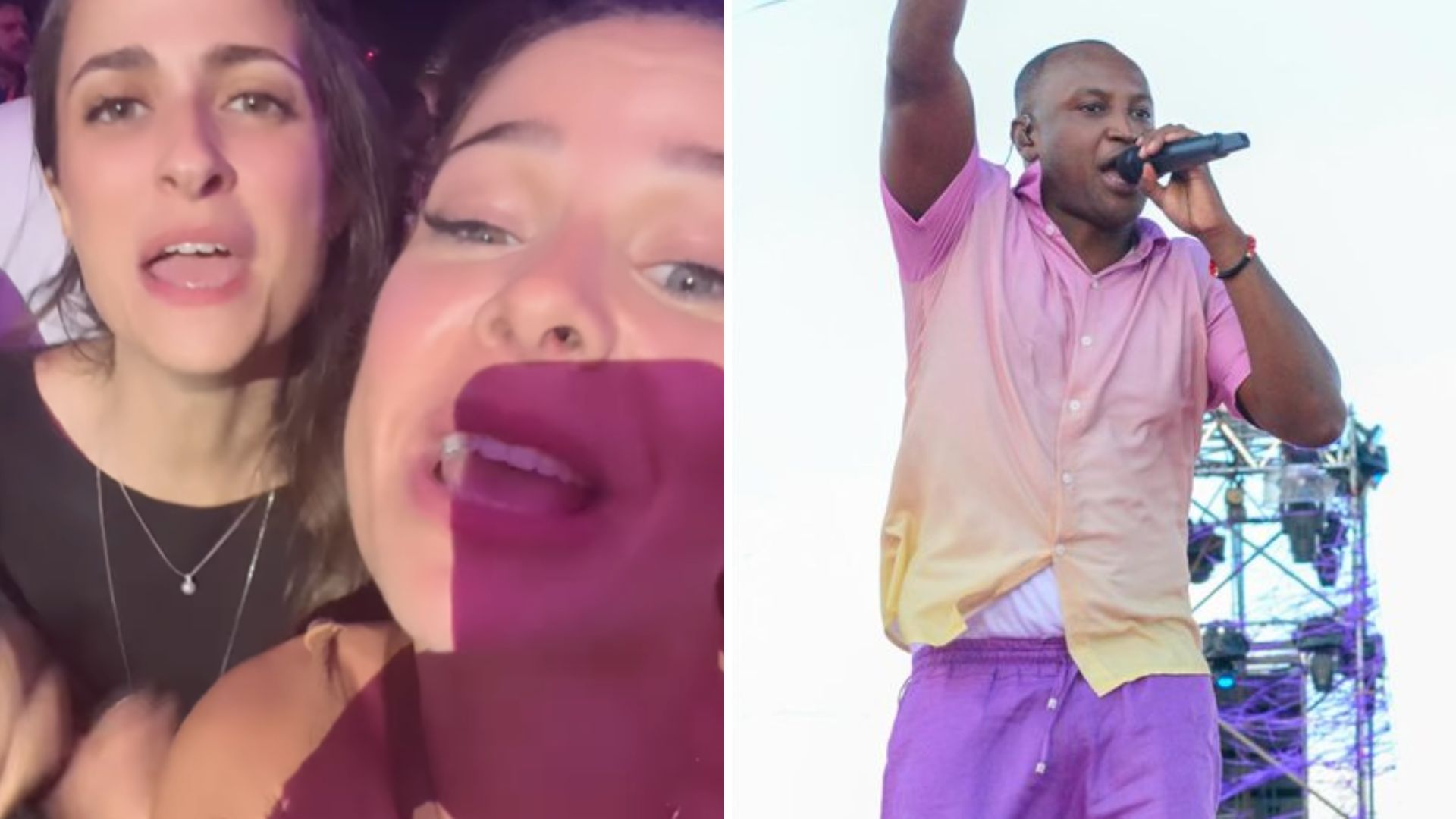 Madura, Fernanda Souza leva namorada para curtir show de Thiaguinho: “Te amamos”