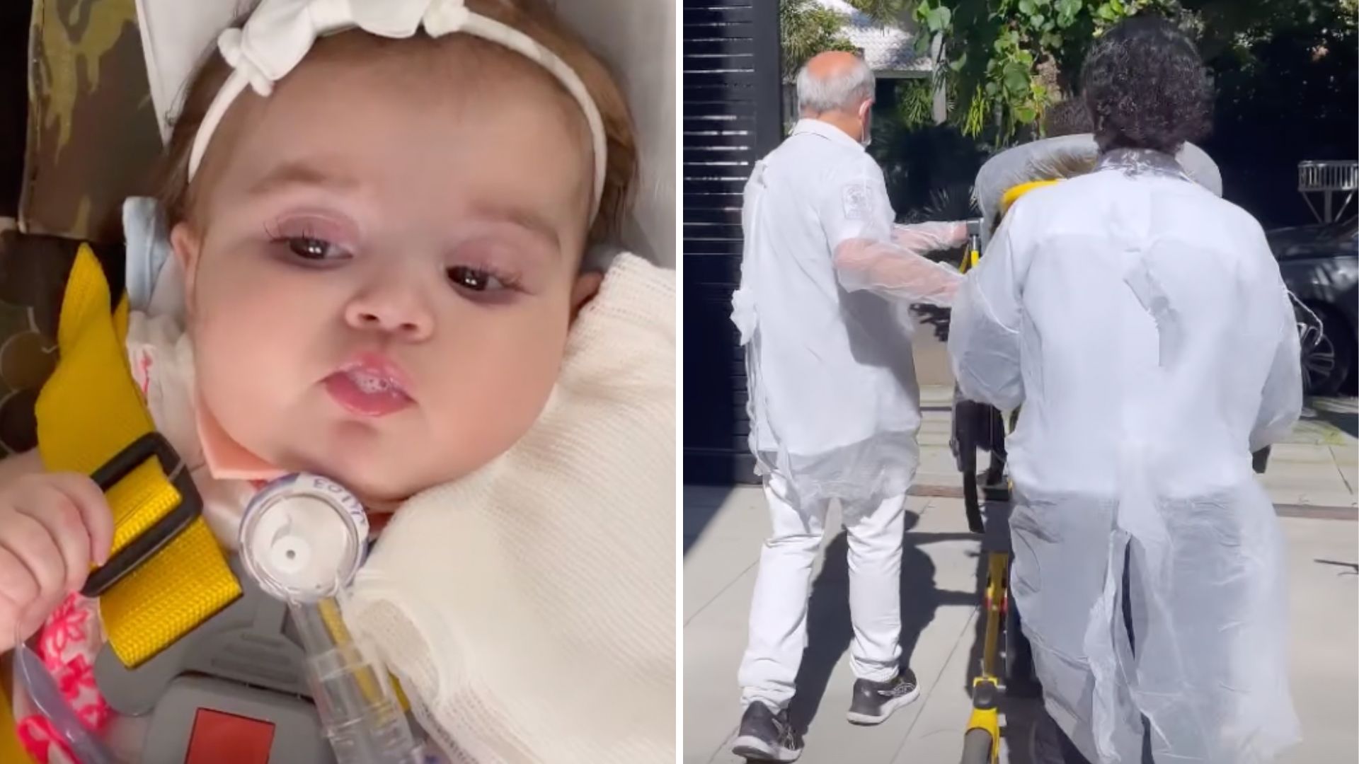 Esposa de Juliano Cazarré comemora troca de cânula da filha: “Finalmente”