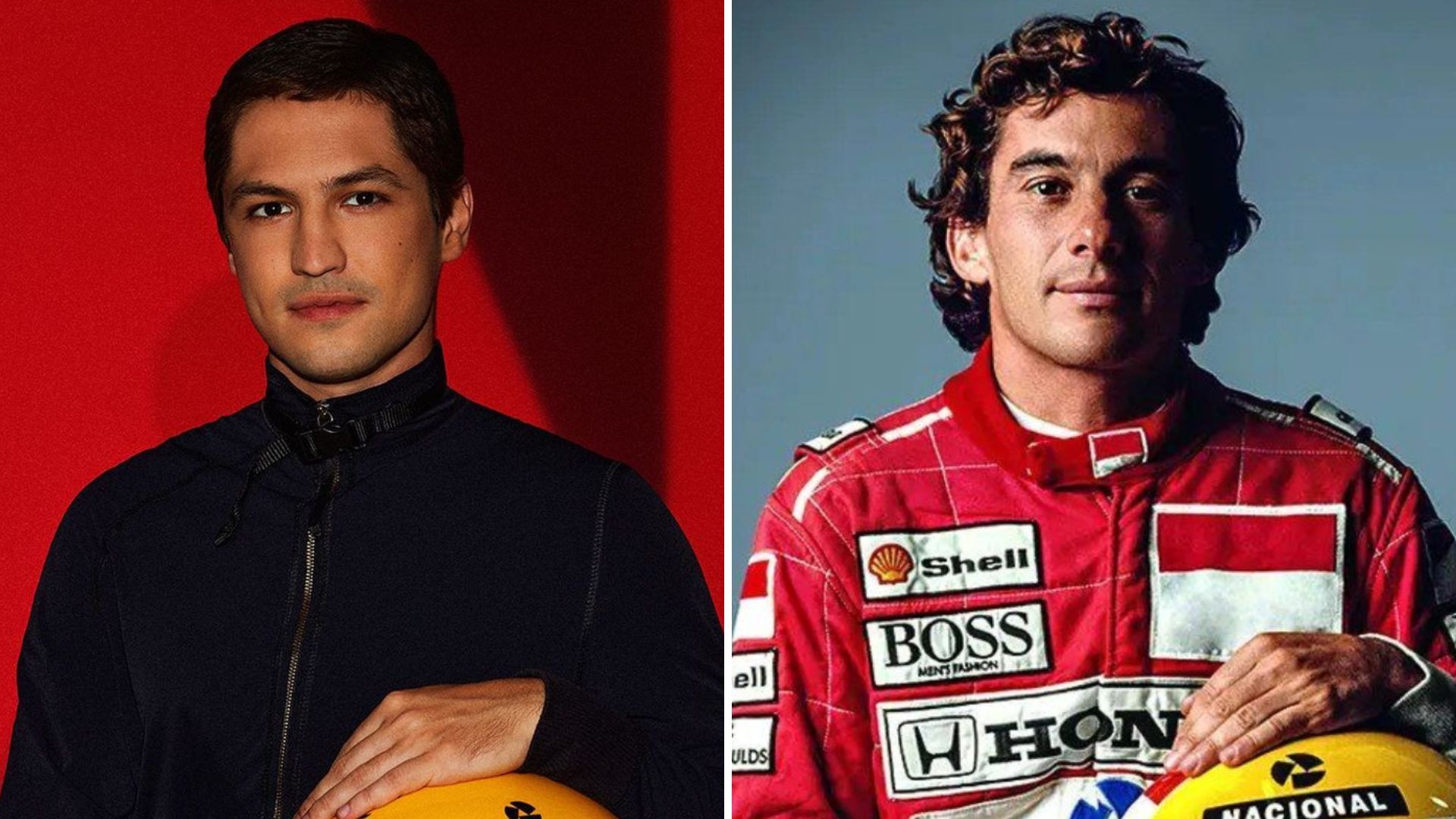 Gabriel Leone surge caracterizado de Ayrton Senna para minissérie e divide opiniões: “Lembra”