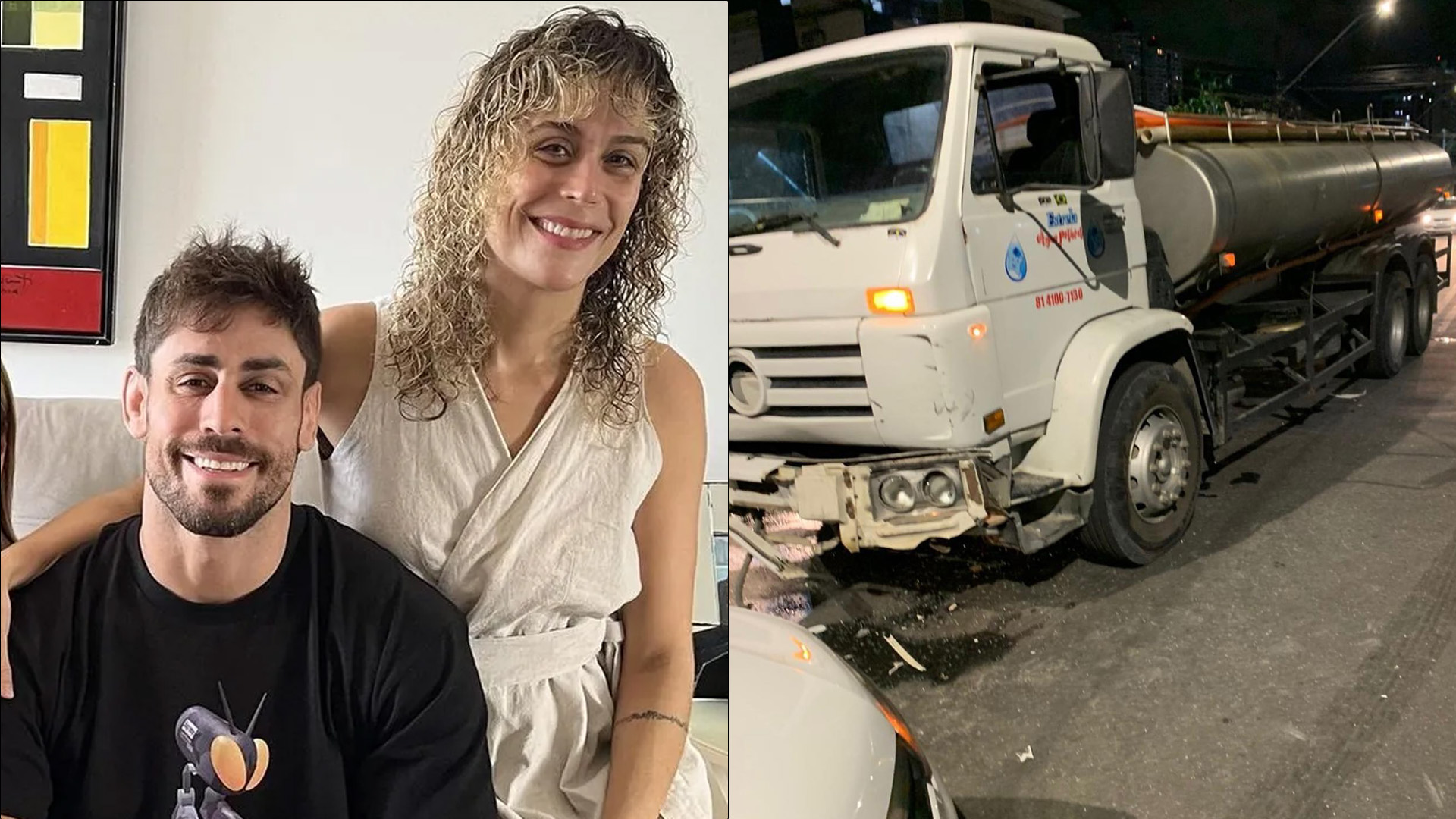 Irmã de Cara de Sapato tem carro atingido por caminhão em acidente: “Bateu”