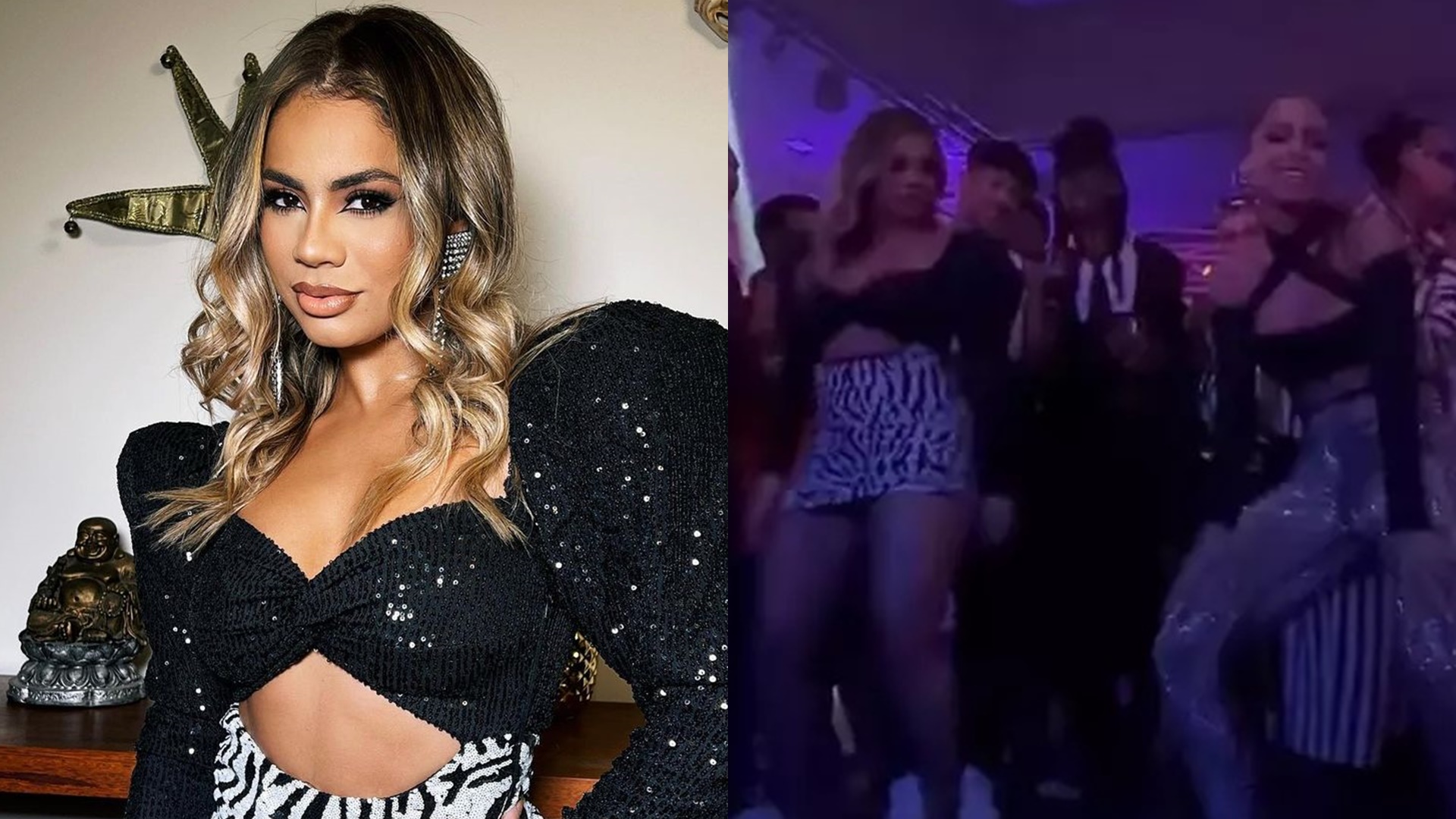 Solteiríssima, Lexa curte aniversário de Anitta com minissaia provante e se joga no funk